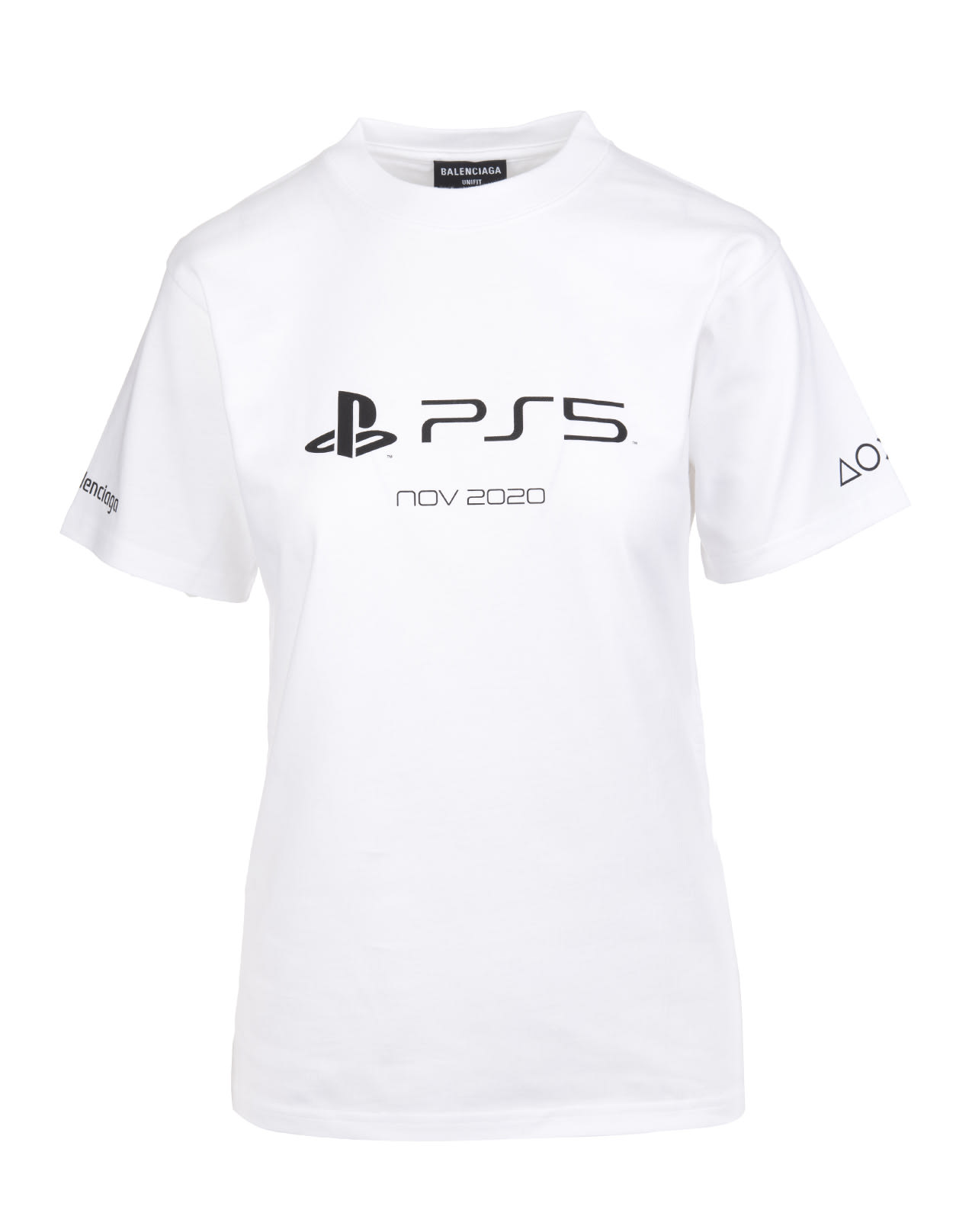 Balenciaga Woman White Playstation Slim Line T-shirt