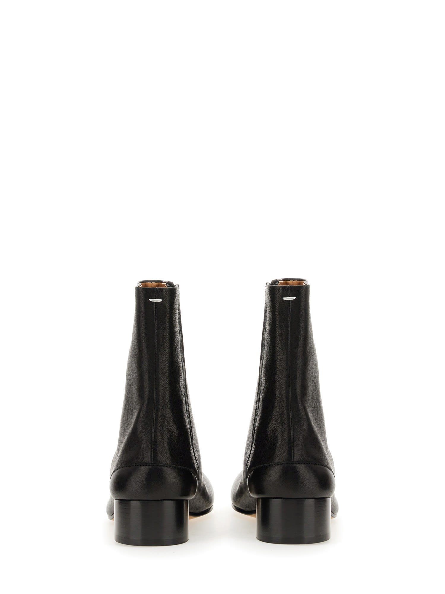 Maison Margiela Boots Tabi H30 En Cuir De Veau Vintage Noir In Brown