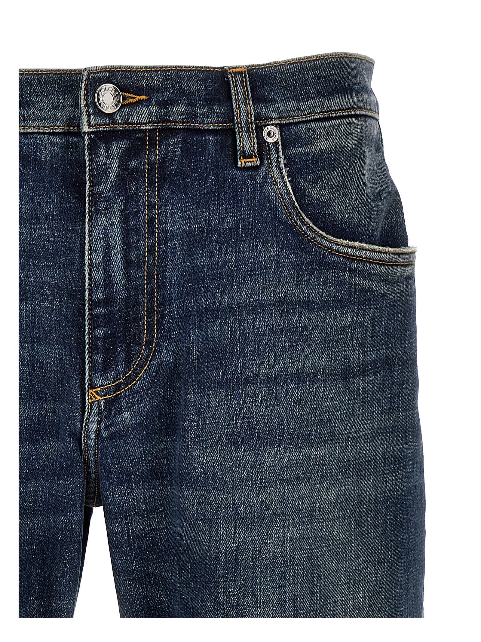 Shop Dolce & Gabbana Dg Essential Jeans In Blue