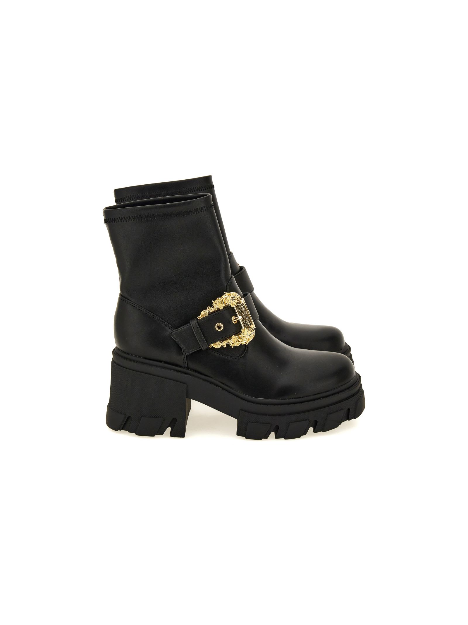 Shop Versace Jeans Couture Black Ankle Boots