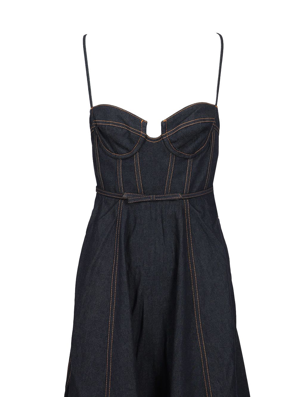 Zimmermann Denim Corset Dresses In Blue