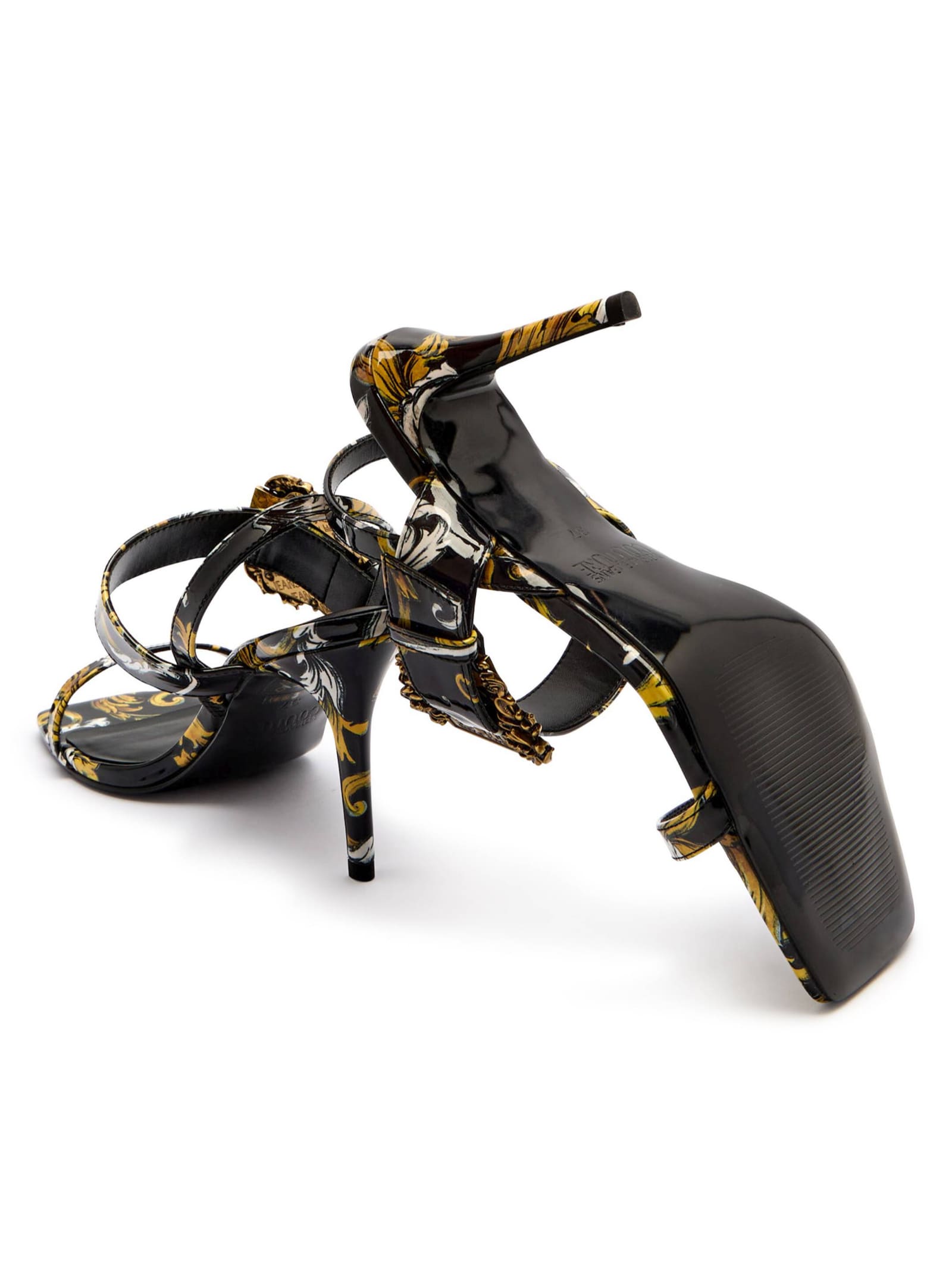 Shop Versace Jeans Couture Sandals In Black