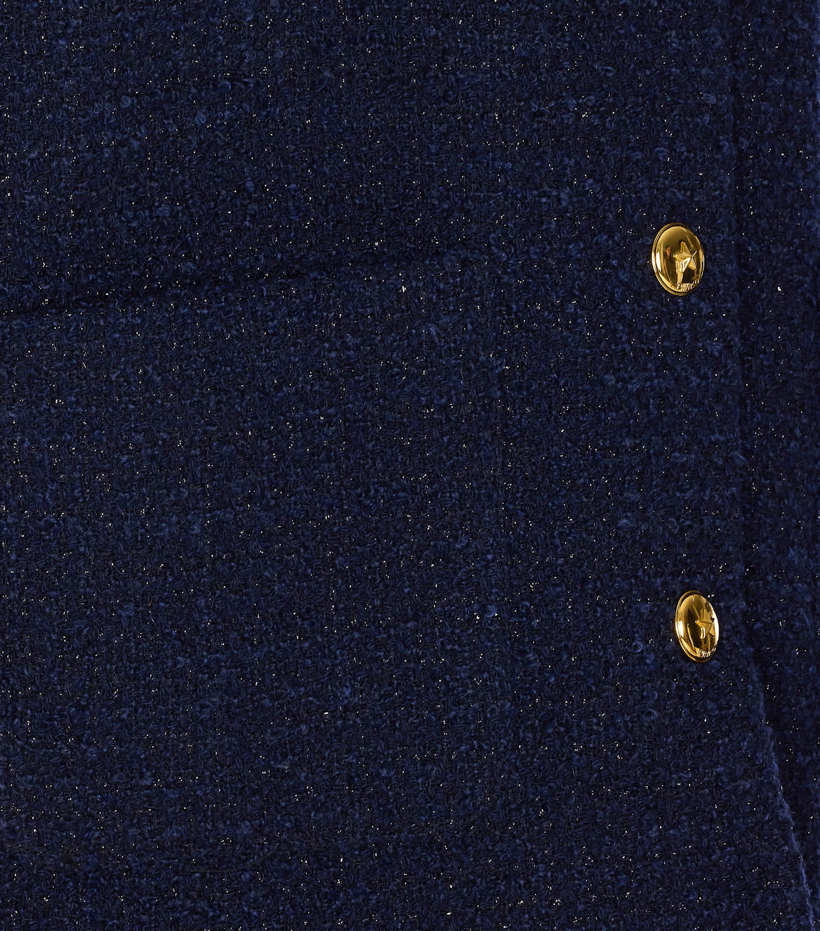 Pinko Oversized Patterned Tweed Jacket In Blue