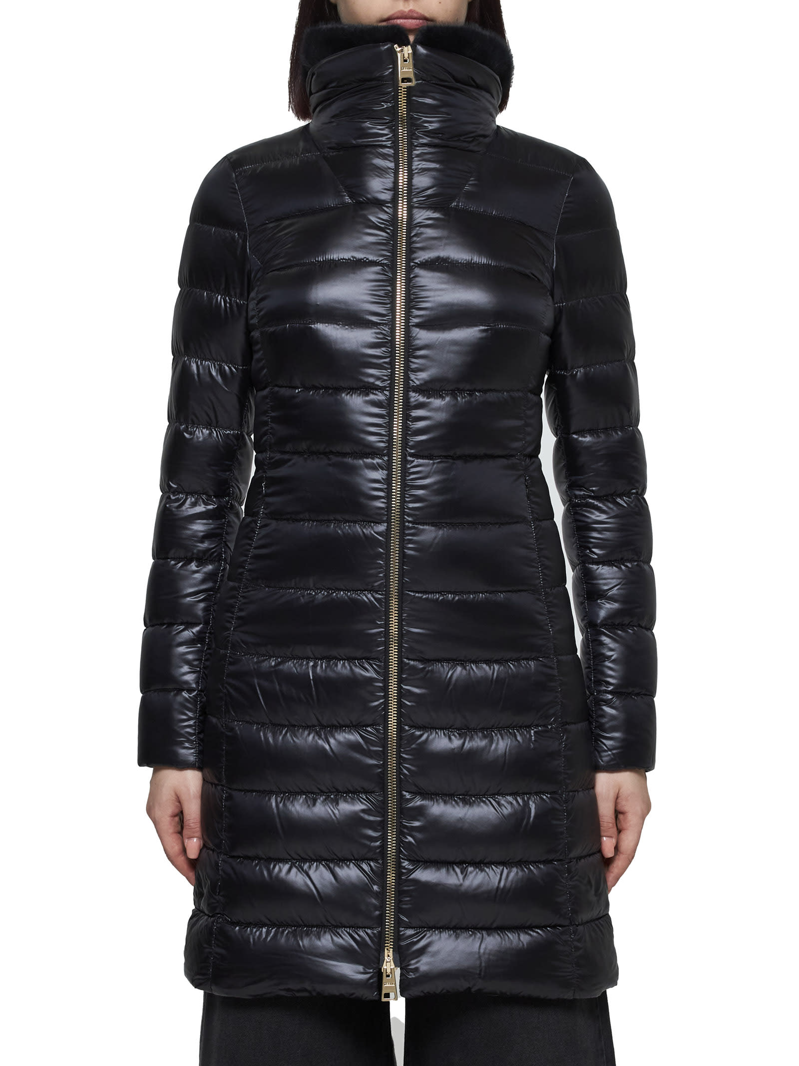 Shop Herno Down Jacket In Black