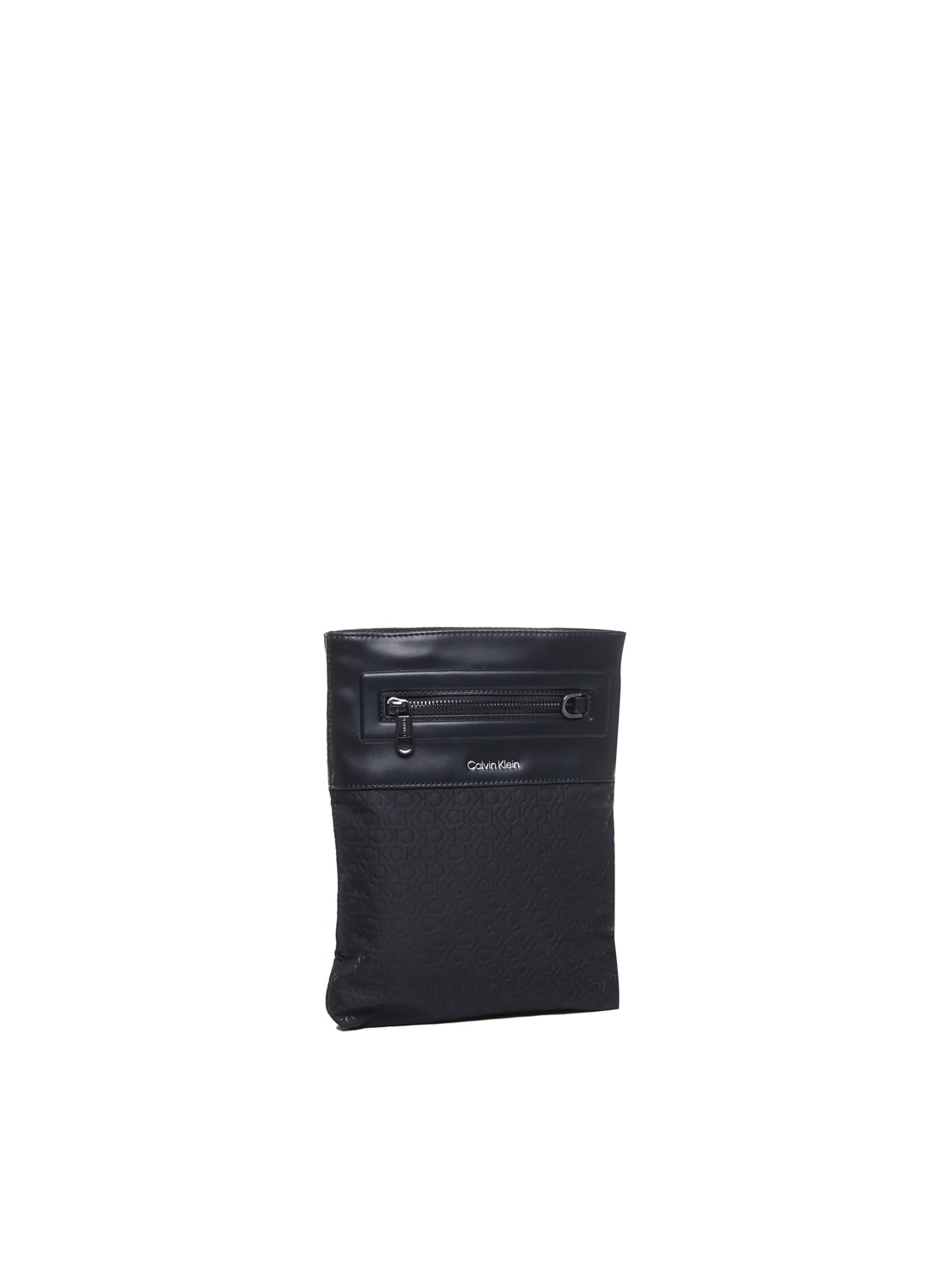 Shop Calvin Klein Flat Shoulder Bag With Logo In Black