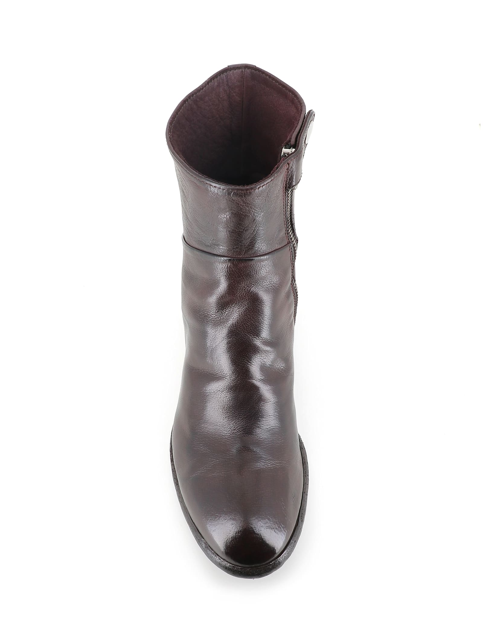 Officine Creative Zipped Block-heel Boots In Brown