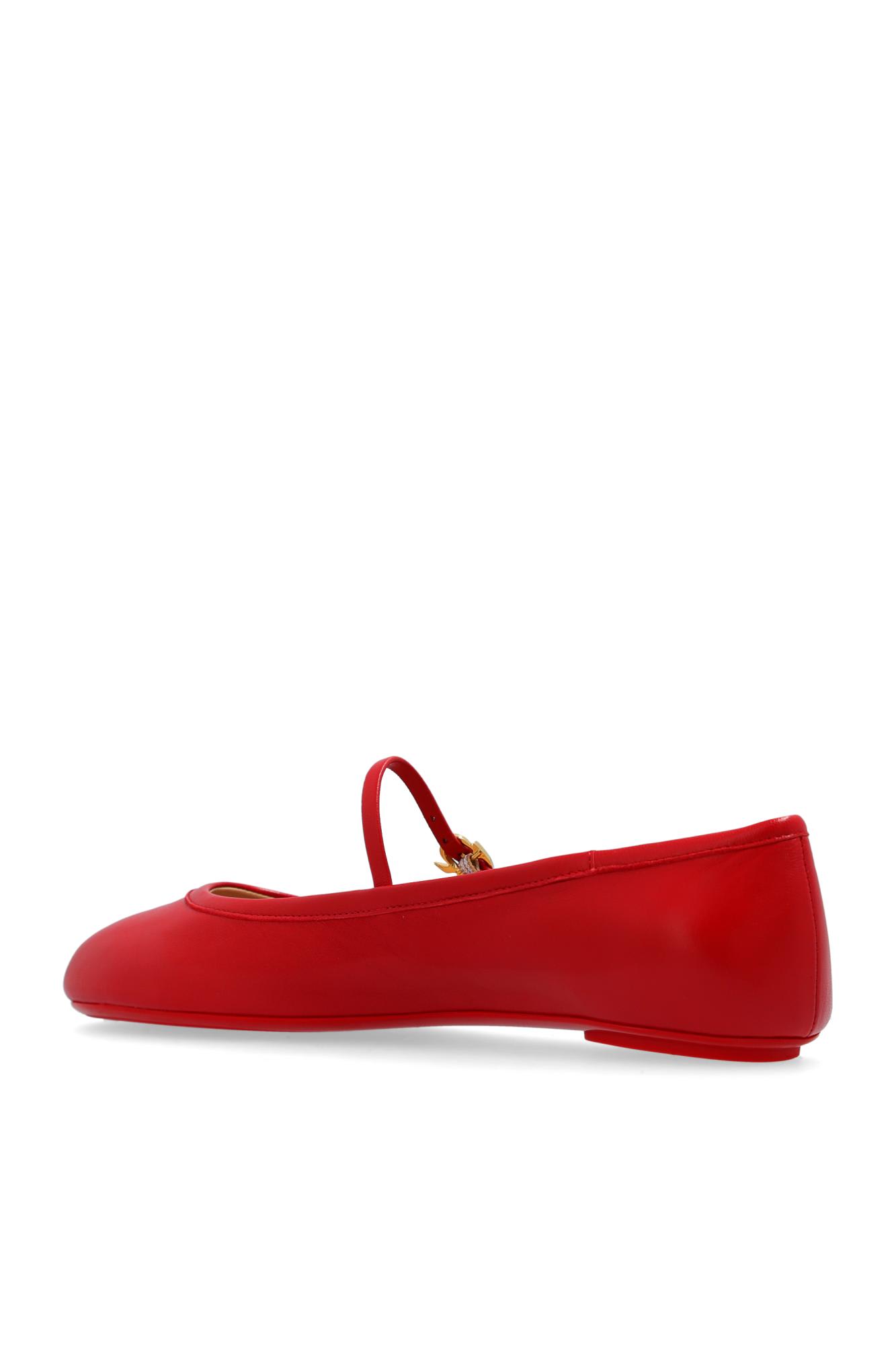 Shop Gianvito Rossi Ballet Flats Carla In Tabasco Red