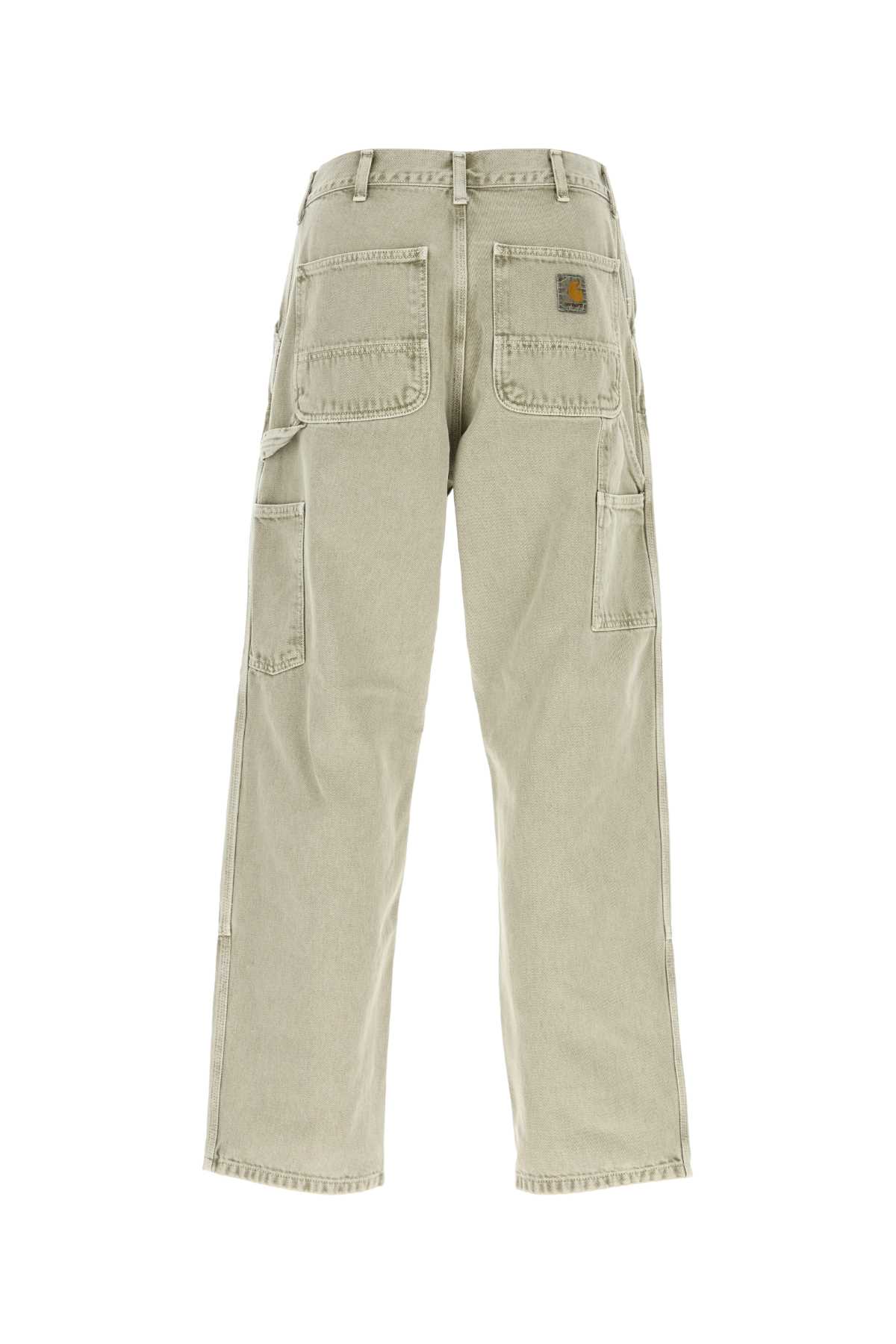 Carhartt Wip Grey Denim Double Knee Pant In Gray