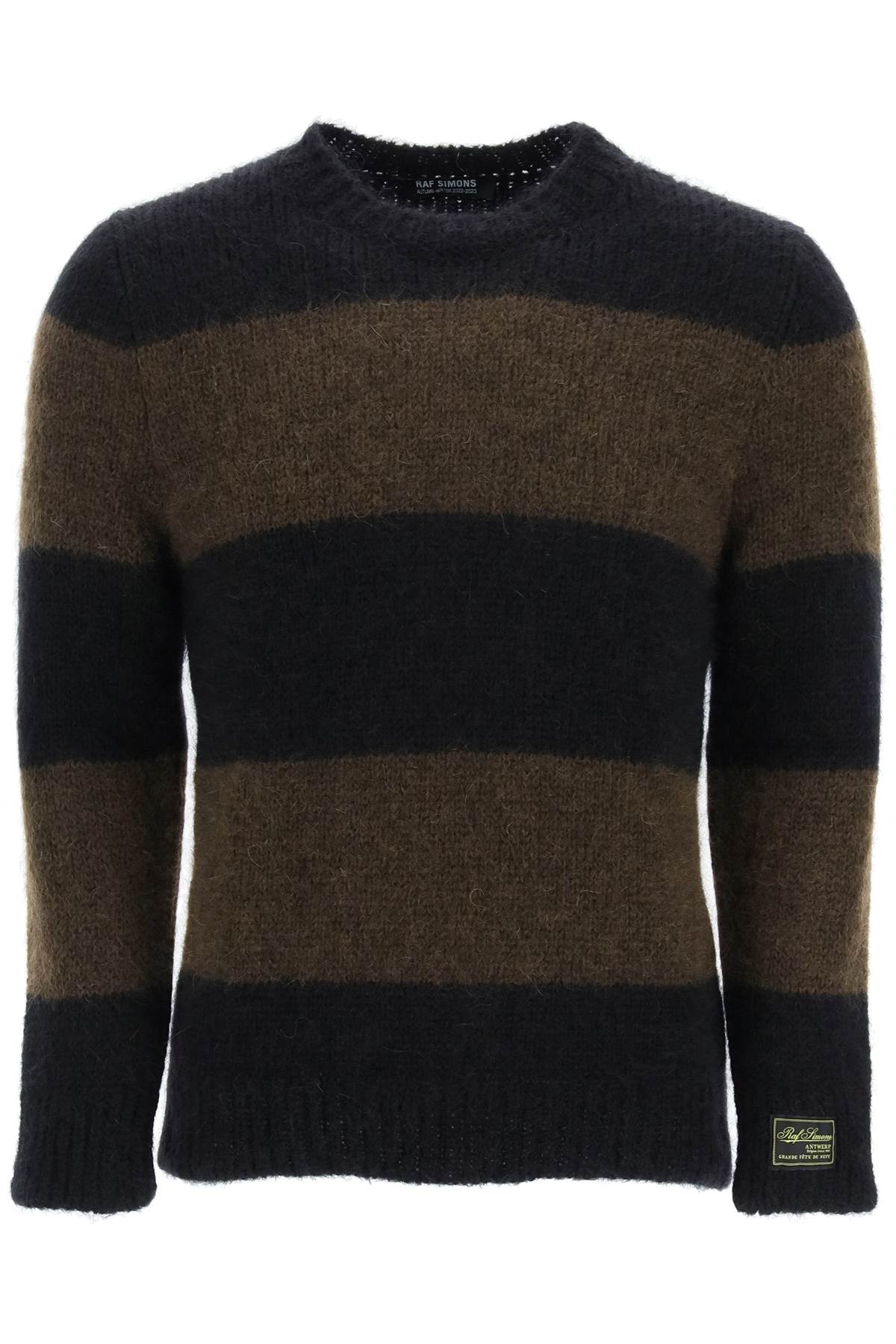 RAF SIMONS MOHAIR STRIPED SWEATER