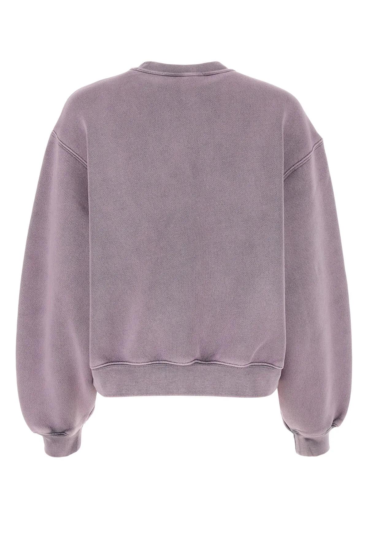Shop Alexander Wang Pink Cotton Blend Sweatshirt In A Acid Pink Lavender