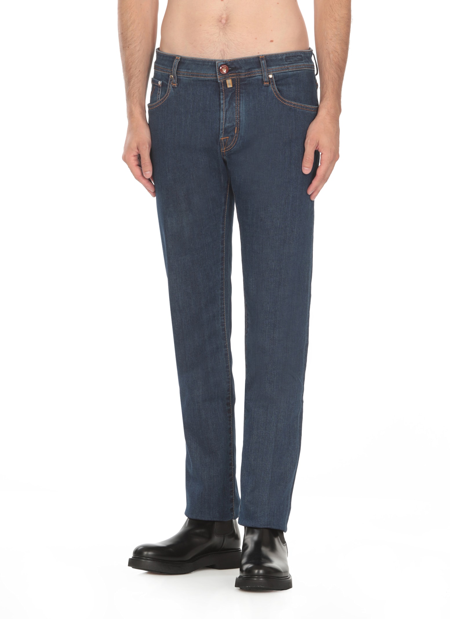 Shop Jacob Cohen Nick Slim Jeans In Blue