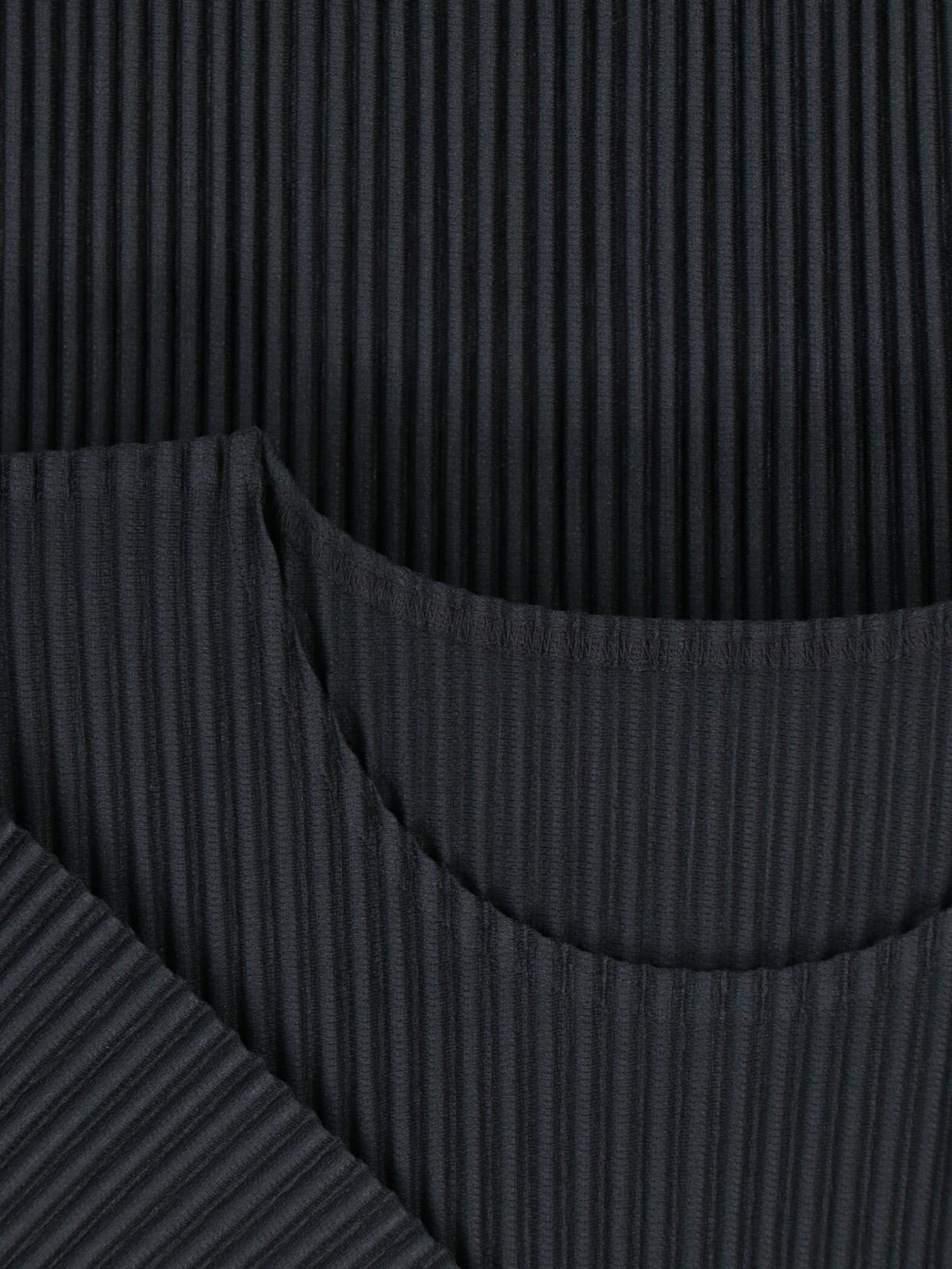 Issey Miyake Pleated T-shirt In Black