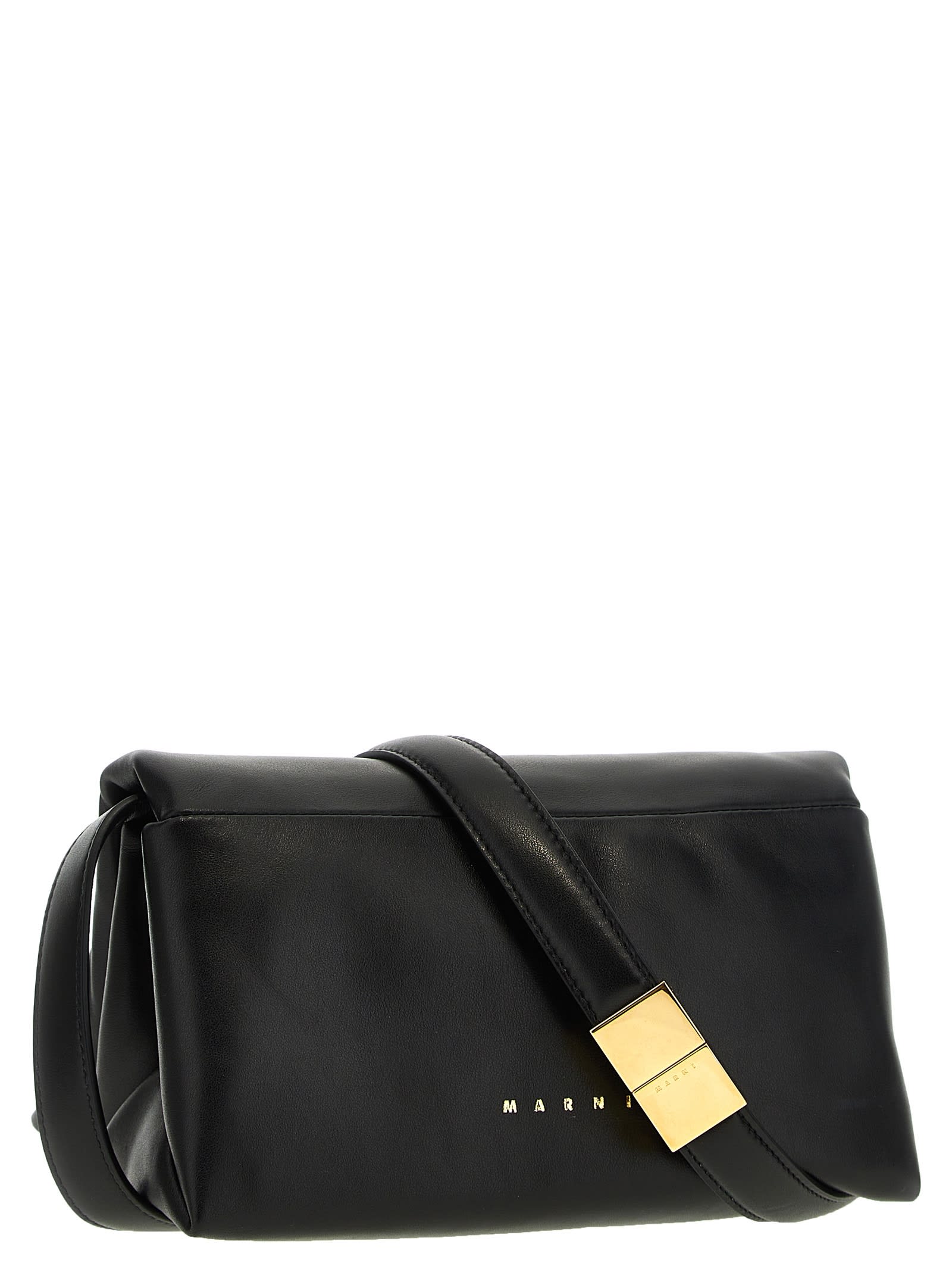 Shop Marni Small Prism Shoulder Bag In Black