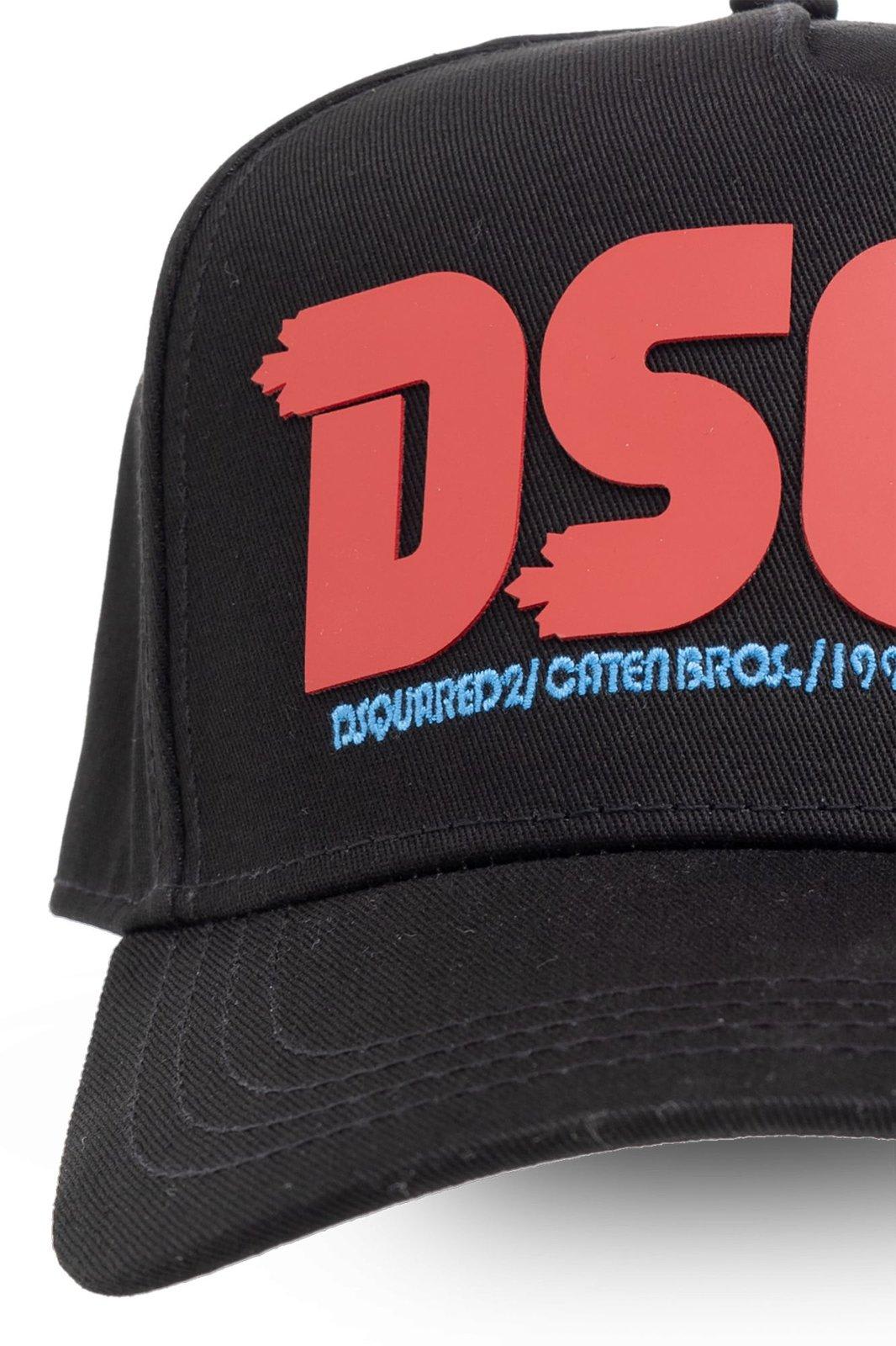 Shop Dsquared2 Logo Detailed Curved Peak Baseball Cap In Black