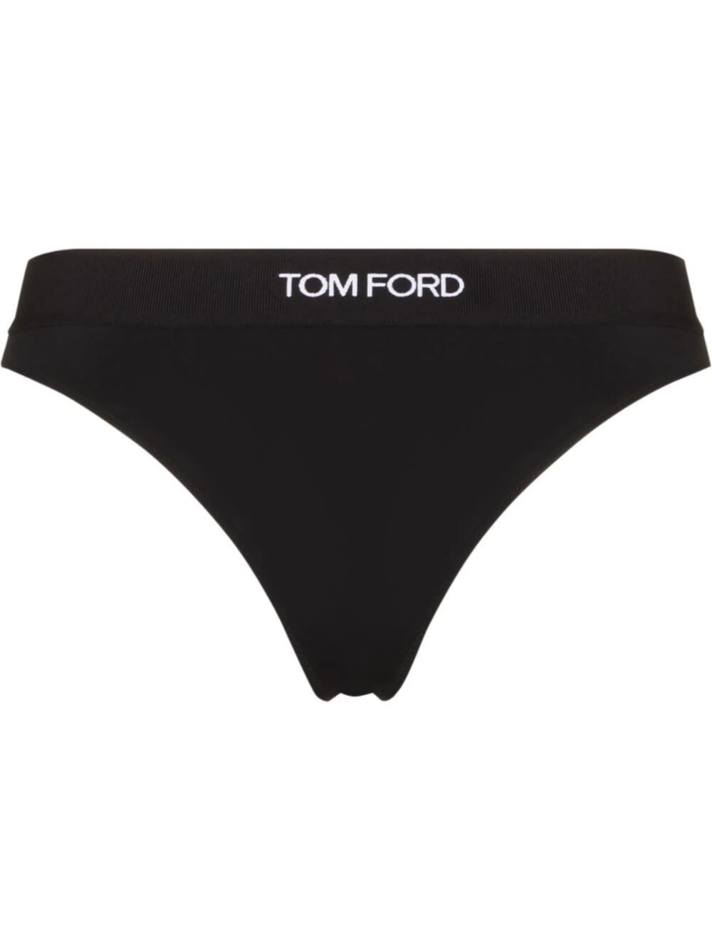 Shop Tom Ford Modal Signature Thong In Black