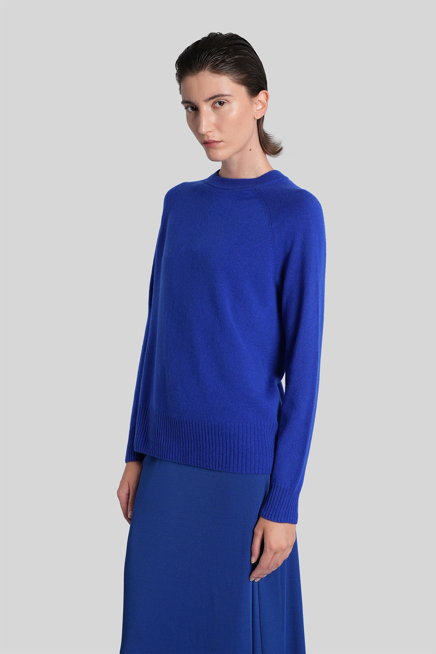 Christopher Esber Keyhole-back Cashmere Sweater In Blue