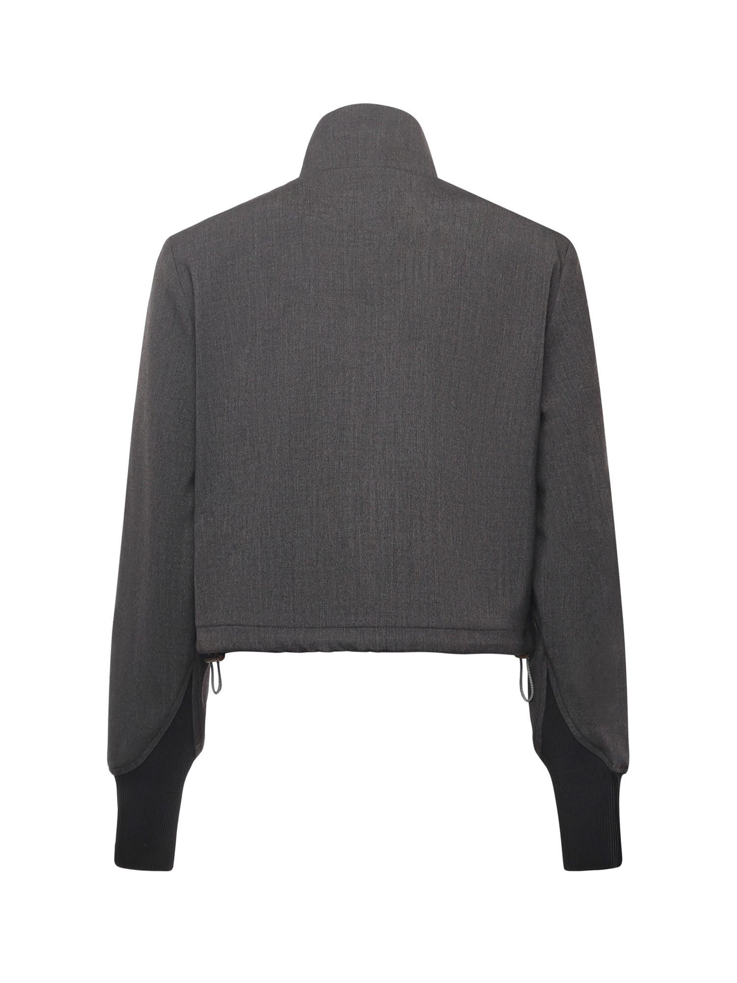 Pinko Cropped Jacket With Drawstring In Black