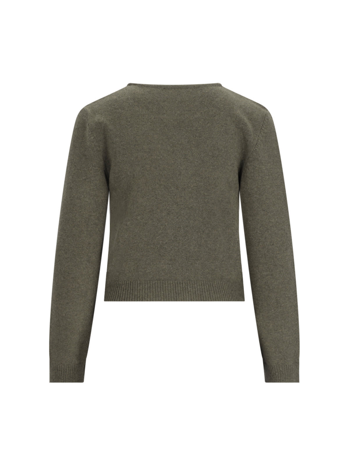 Shop Mm6 Maison Margiela Cut-out Detail Sweater In Green