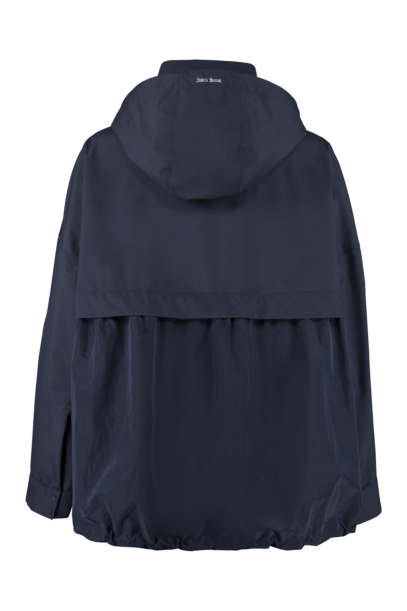 Herno Zip-up Hooded Jacket In Blue