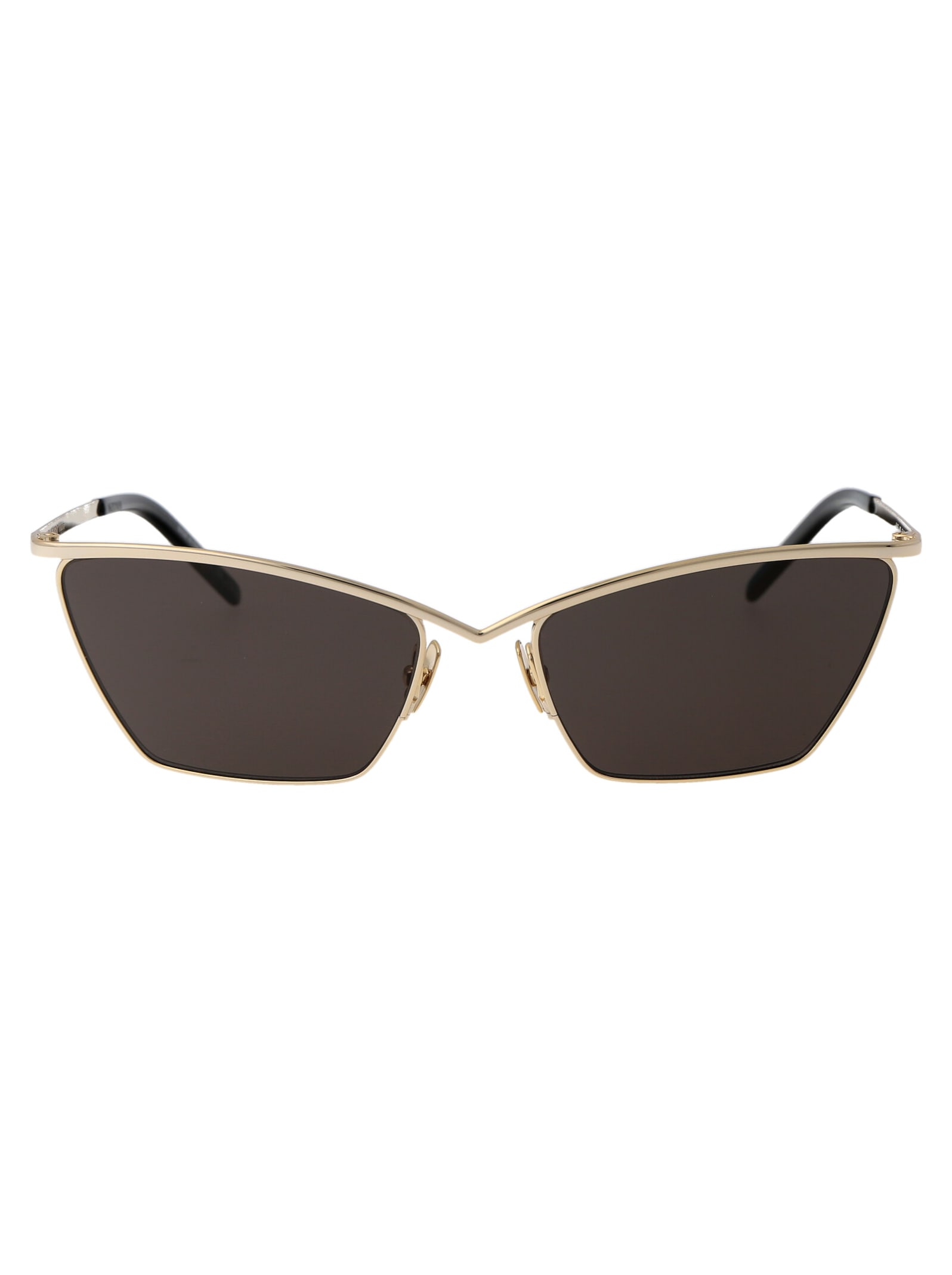 Shop Saint Laurent Sl 637 Sunglasses In 003 Gold Gold Black