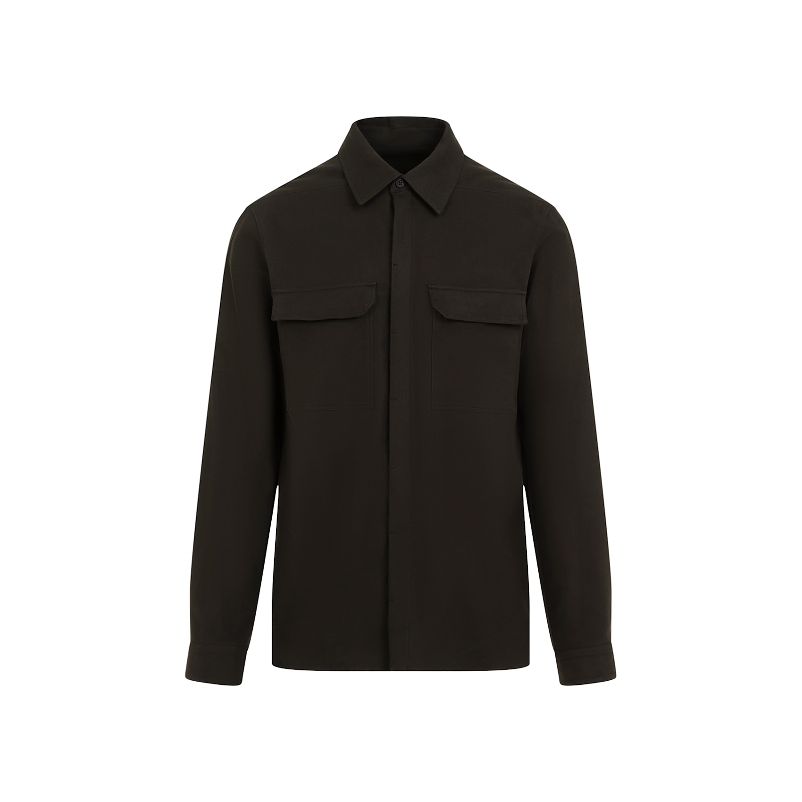 Shop Rick Owens Work Shirt In Forest