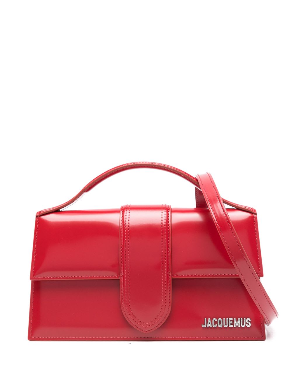 Jacquemus Le Grand Bambino Leather Top Handle Bag In Red