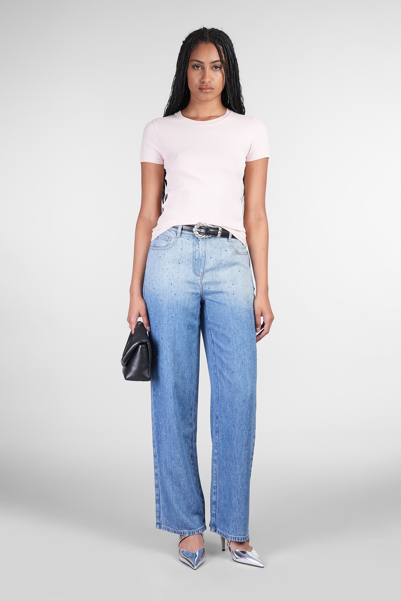 Iro Naiya Jeans In Blue Wool And Polyester