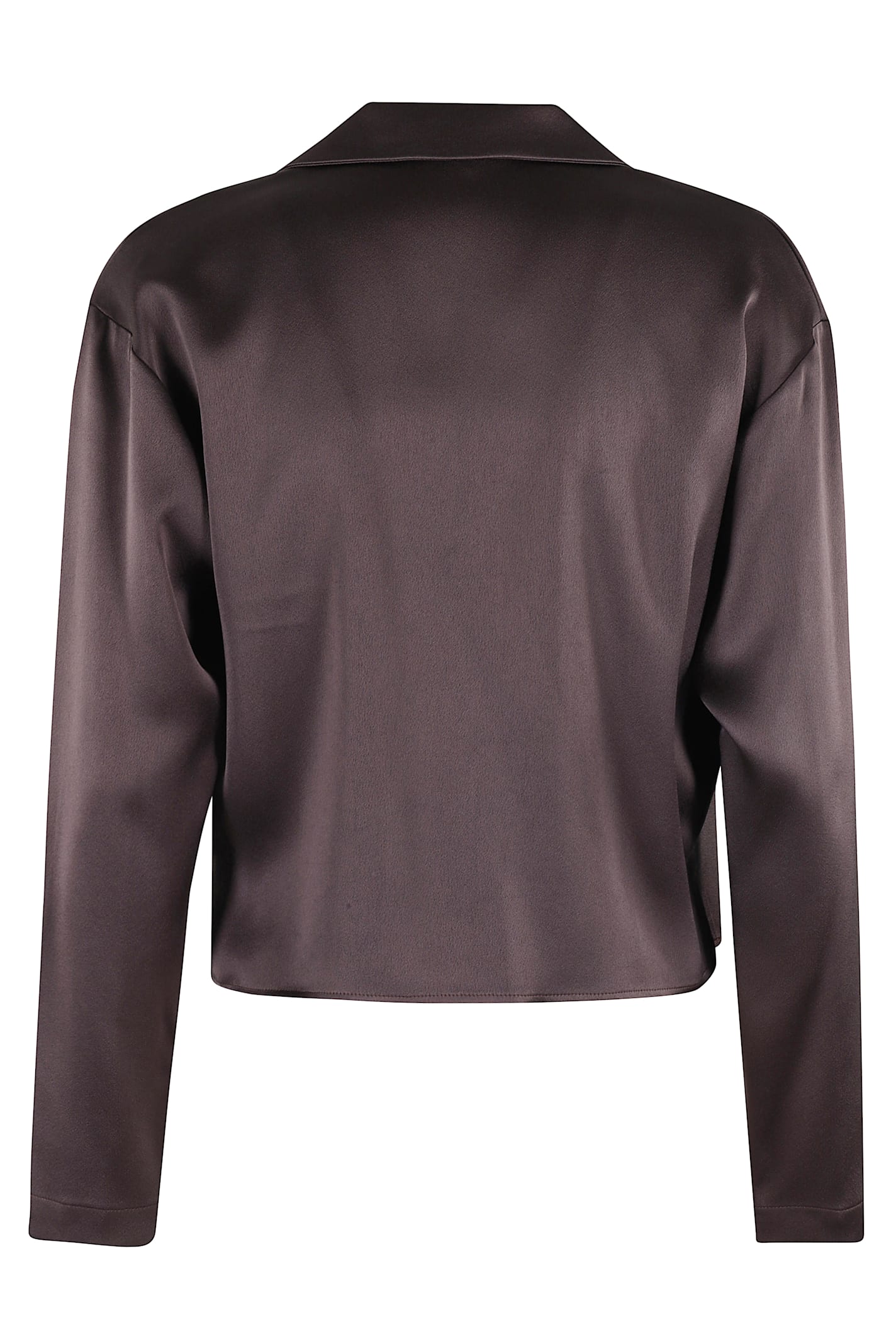 Alysi Camicia Liquid Satin C Laccini In Melanzana