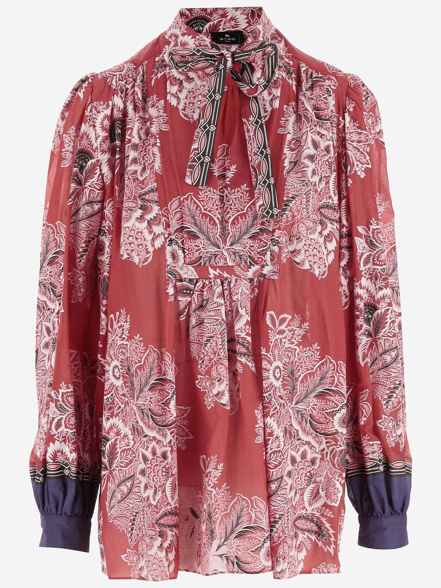 Shop Etro Silk Blend Paisley Pattern Shirt In Red