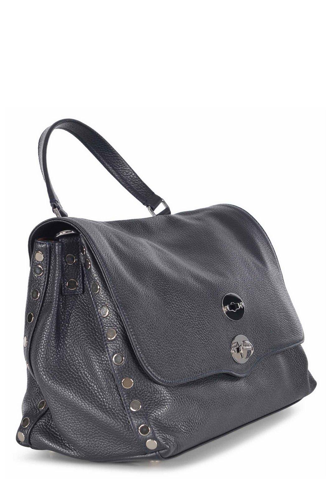 Zanellato Stud-embellished Tote Bag In Dark Navy