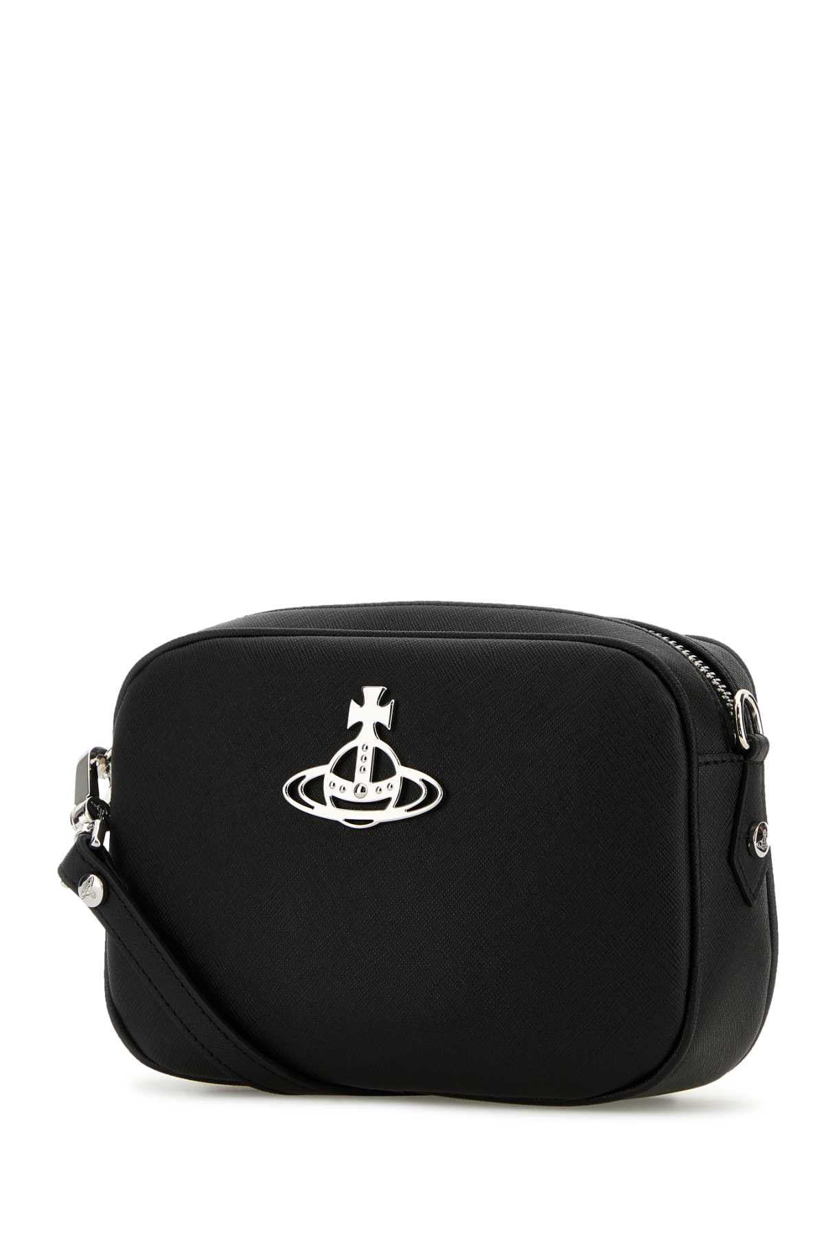 Shop Vivienne Westwood Black Synthetic Leather Anna Crossbody Bag