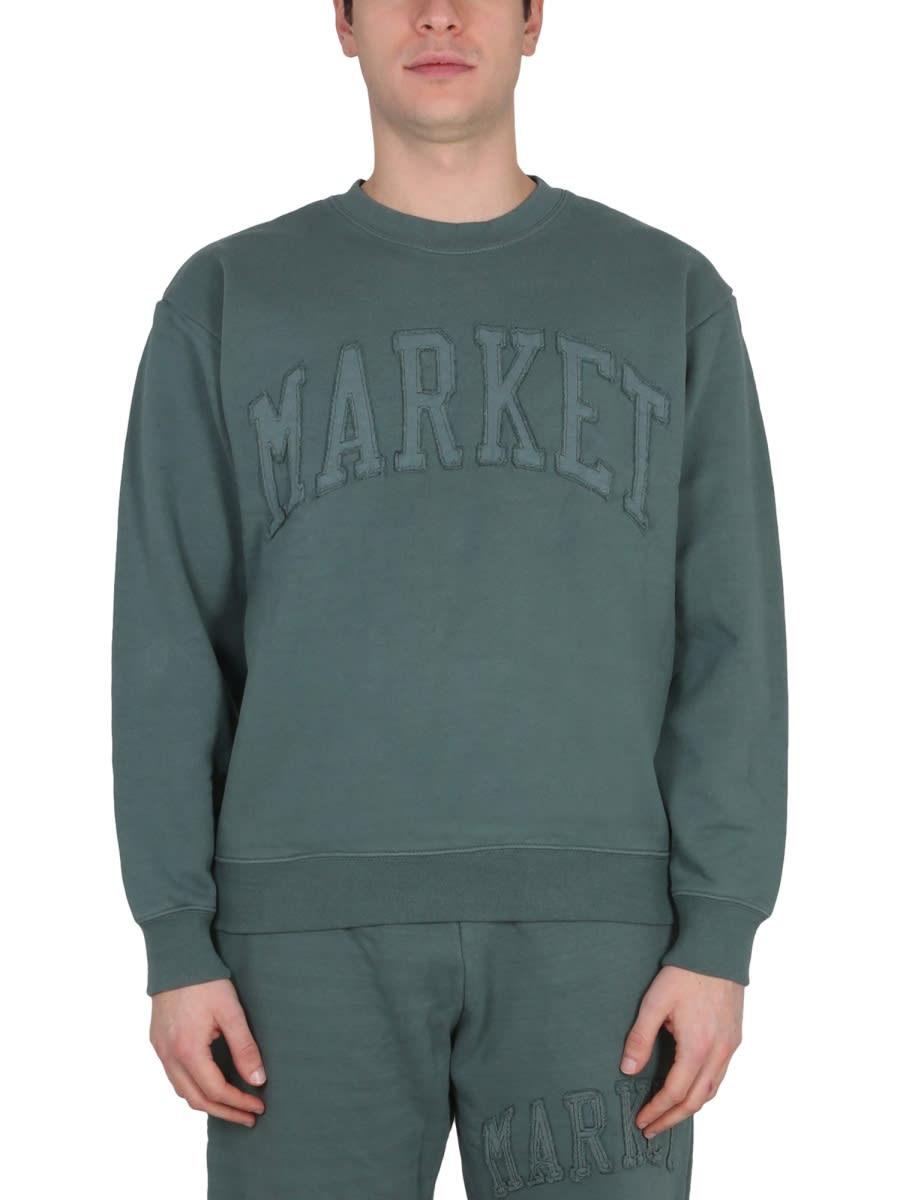 Shop Market Vintage Wash Sweatshirt In Green