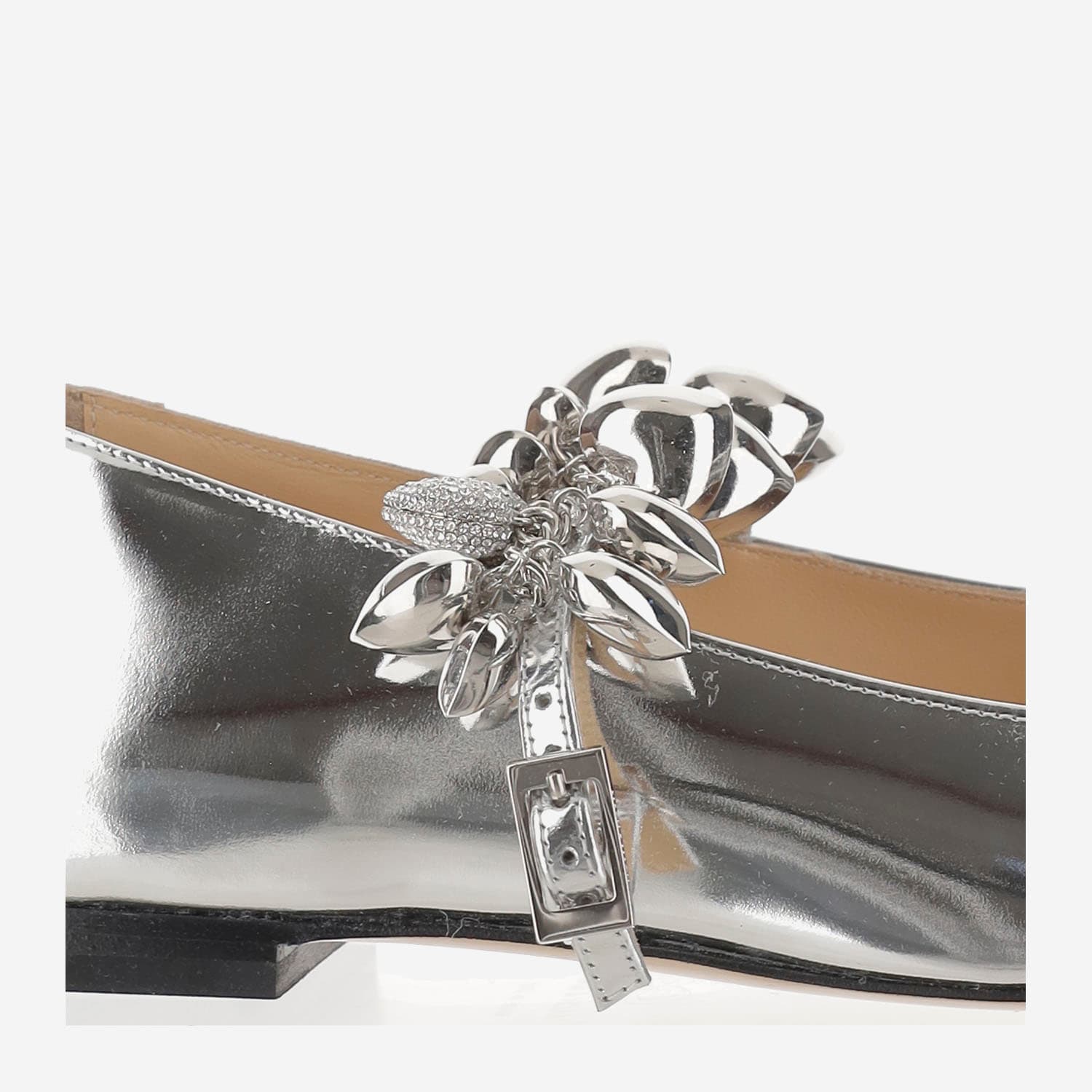 Mach & Mach Low Shoe With Metallic Decoration In Silver