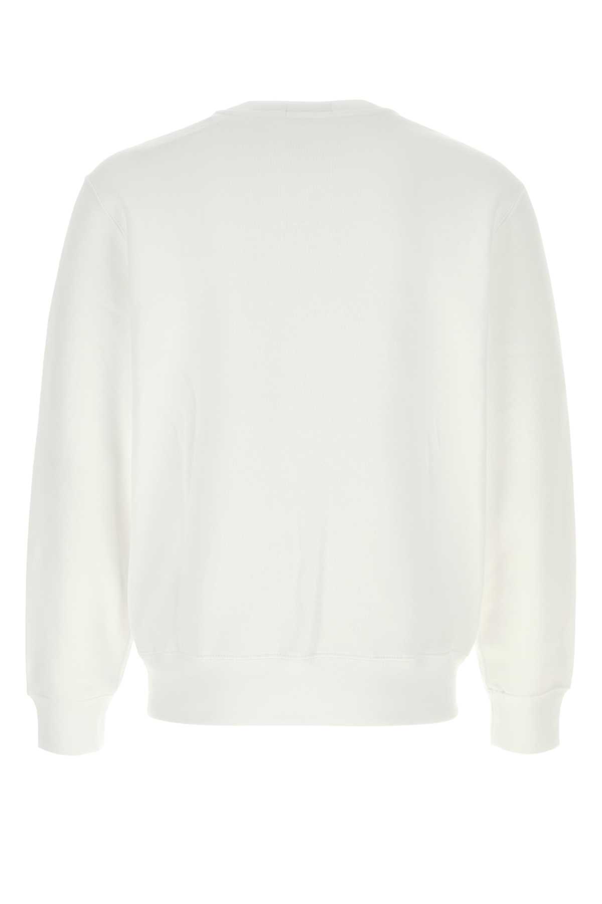 Ralph Lauren White Cotton Blend Sweatshirt In White