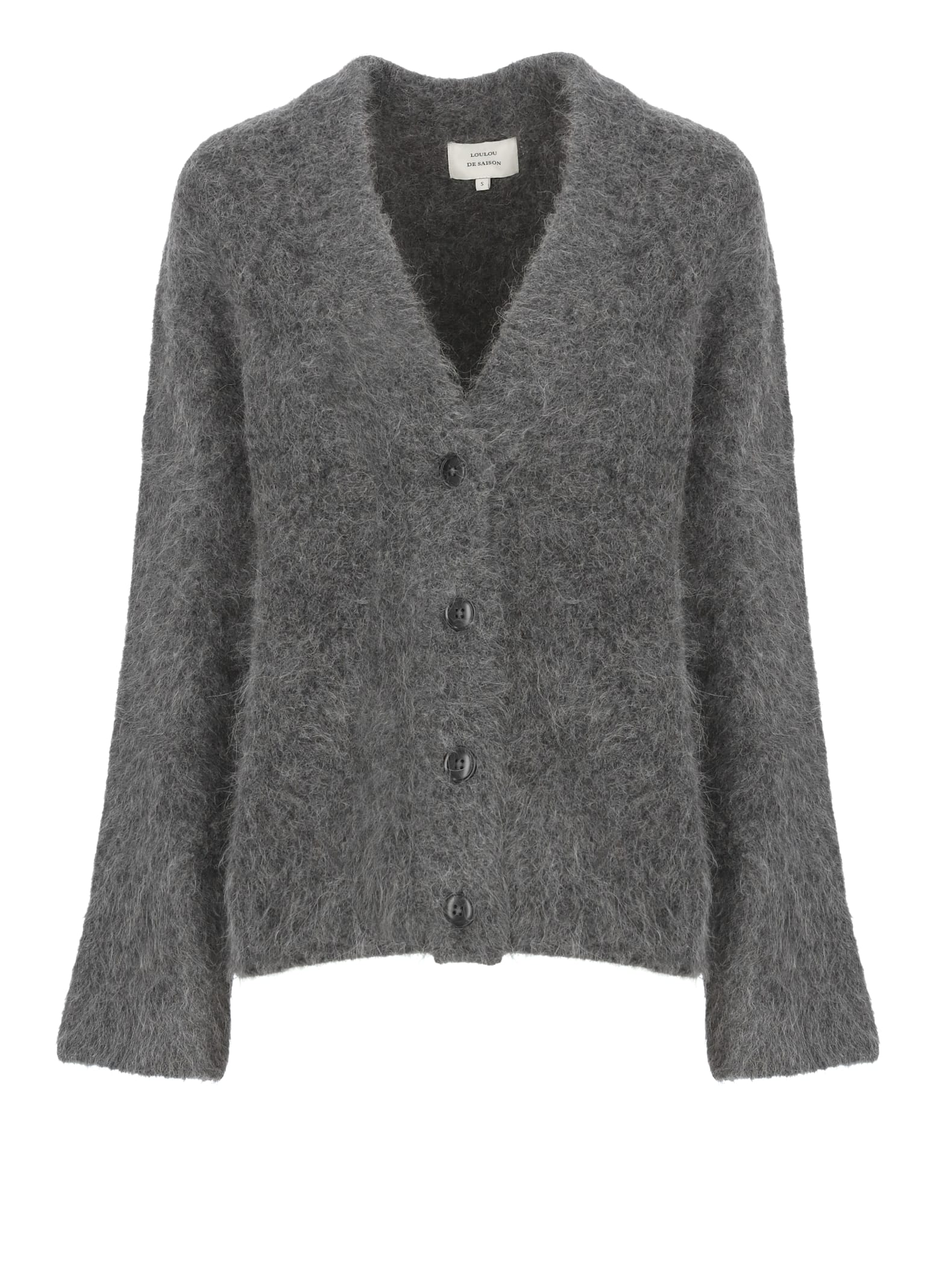 Loulou Studio Lynn Cardigan In Gray