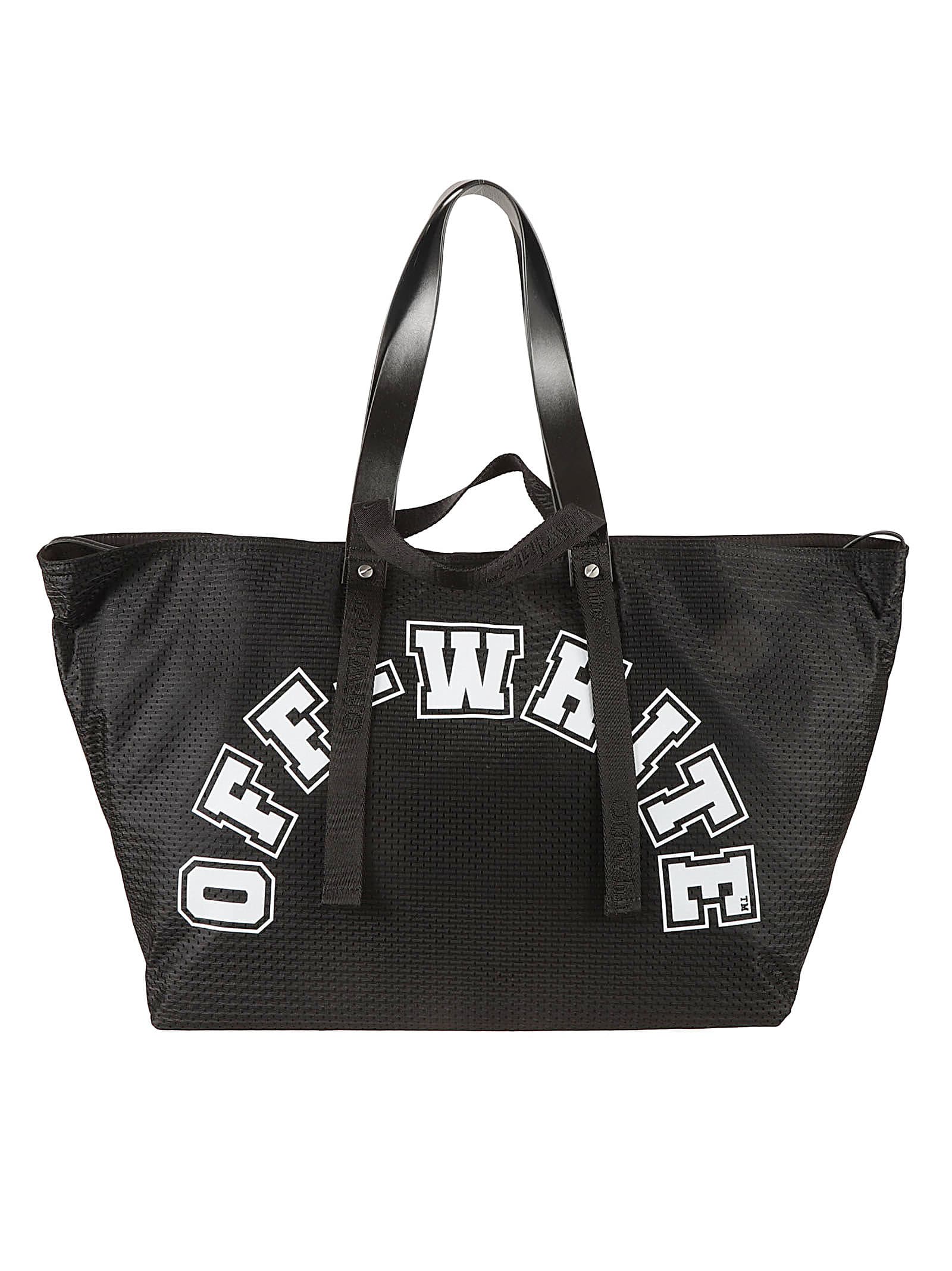 Off-white Day Off Mesh Baseball Tote In Black