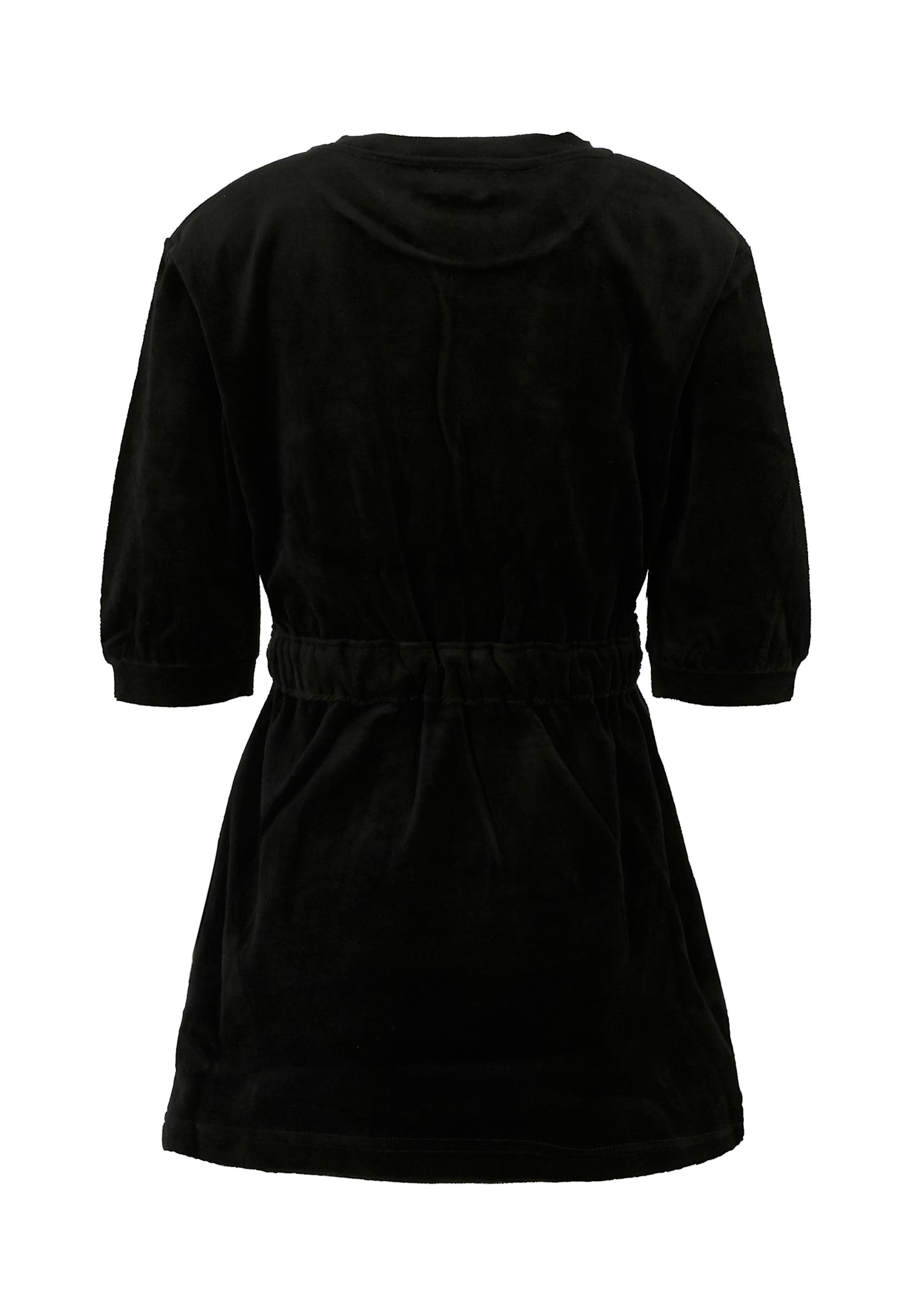 Rykiel Enfant Black Dress For Girl With Logo In Black