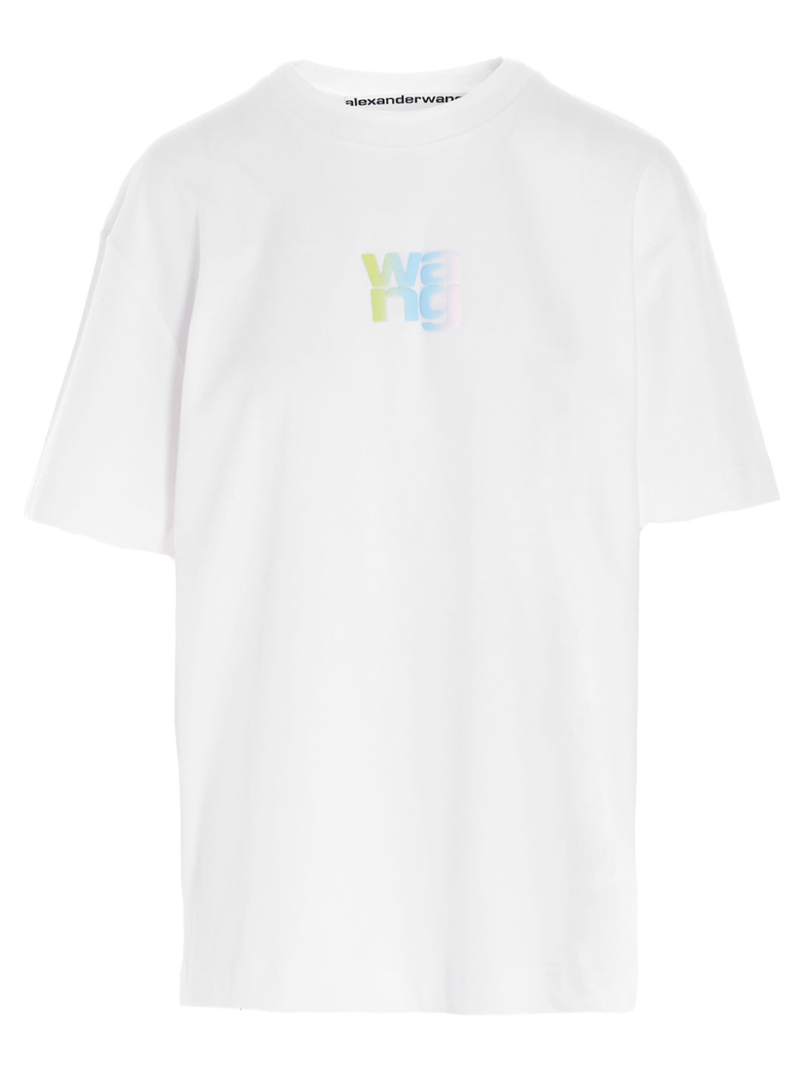 Alexander Wang Logo Puffed T-shirt In Bianco