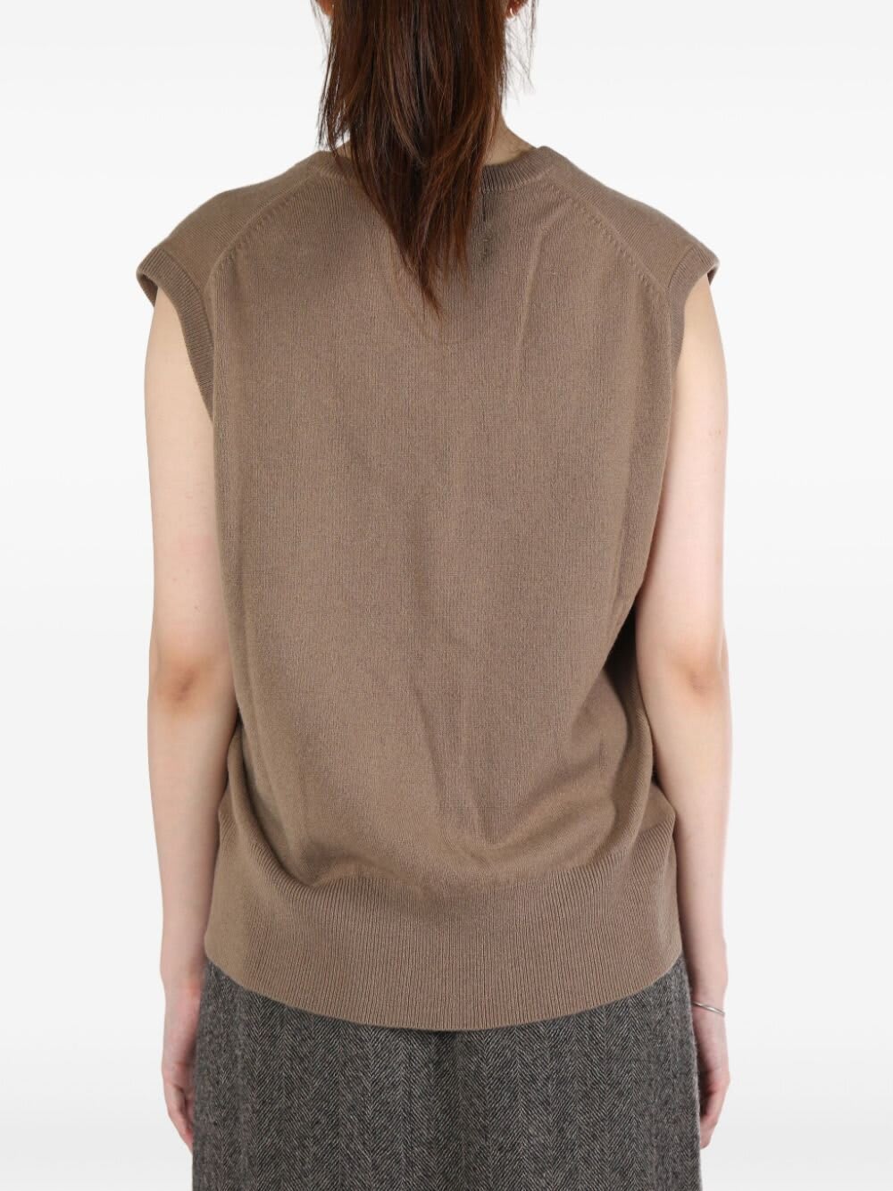 Shop Extreme Cashmere Gilet Cash Stretch In Chai