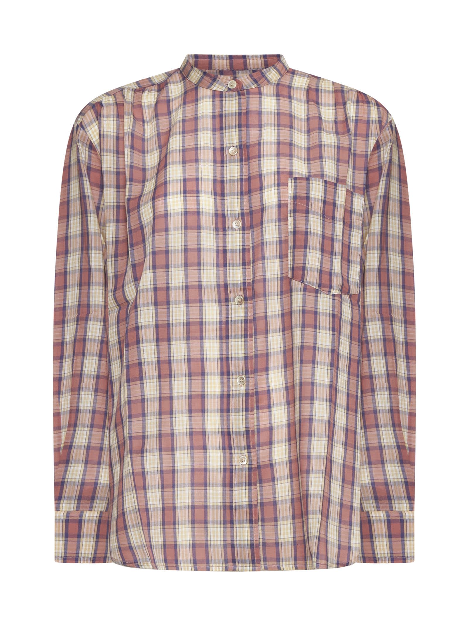 Shop Marant Etoile Shirt In Antik Pink/yellow