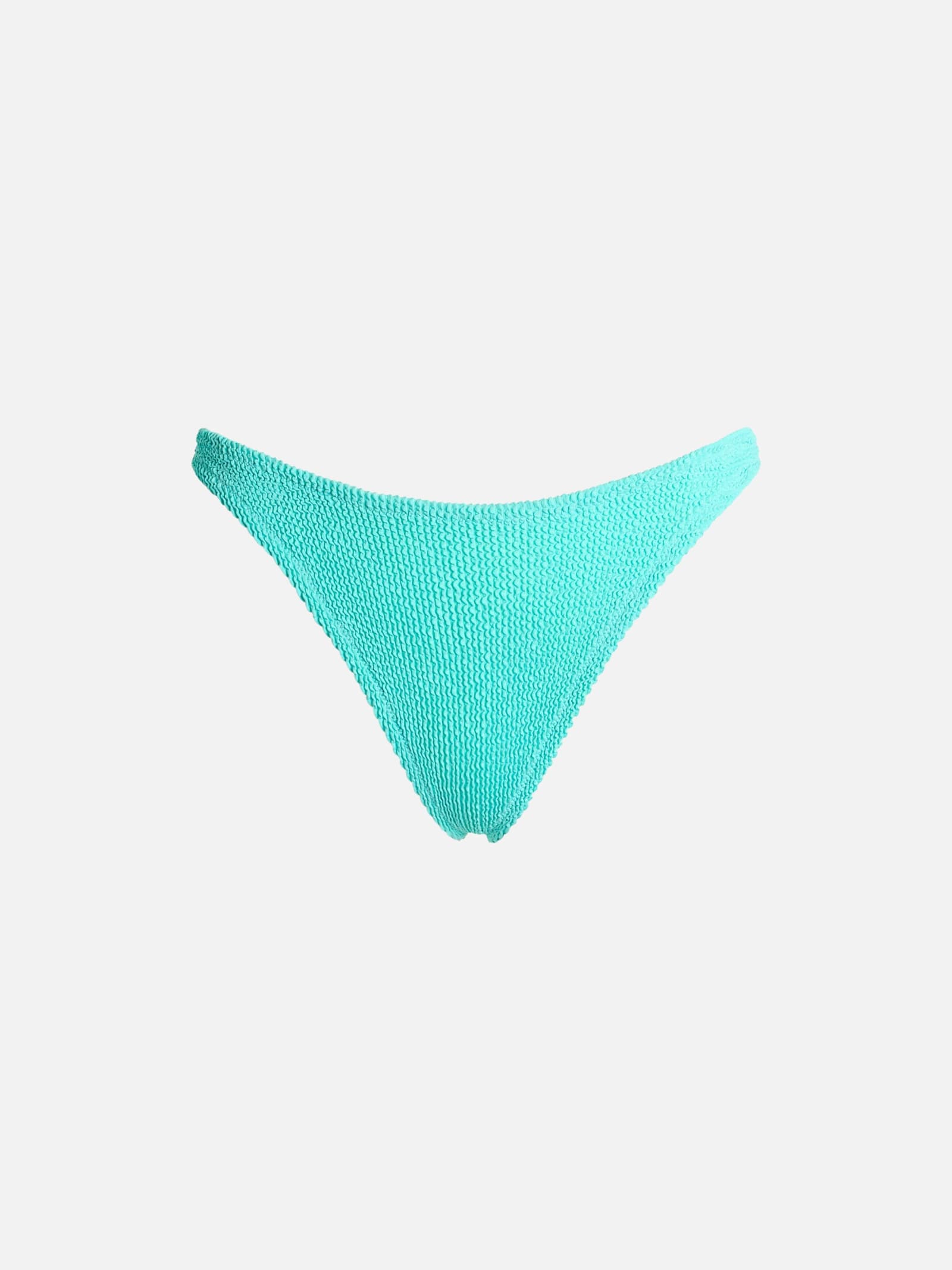 Mc2 Saint Barth Woman Water Green Crinkle Cheeky Swim Briefs In Green