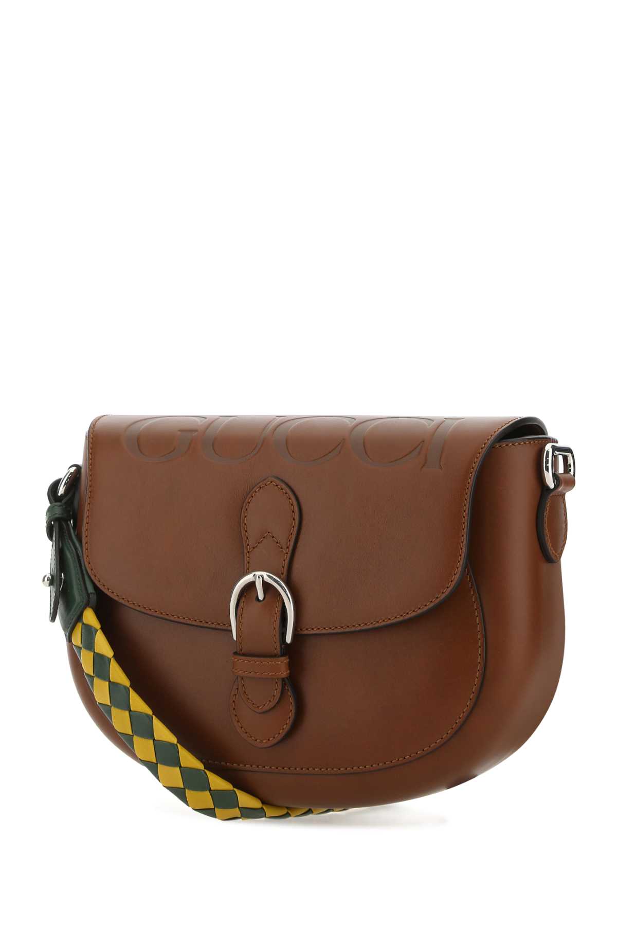 Shop Gucci Brown Leather Shoulder Bag In 2598