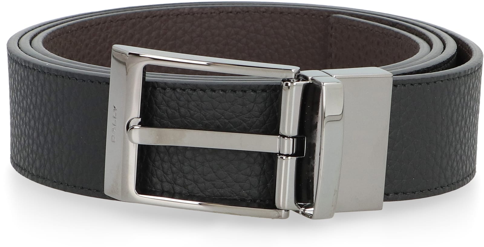 Bally Reversible Leather Belt In Black