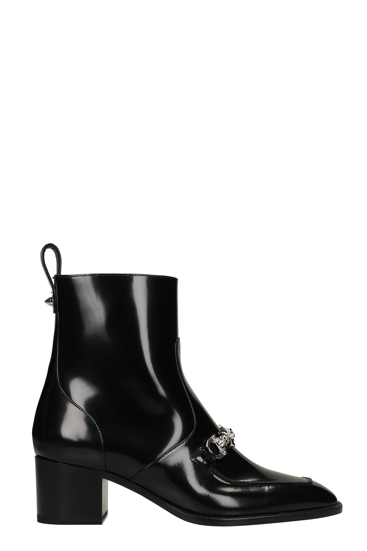 Mayerswing High Heels Ankle Boots In Black Leather