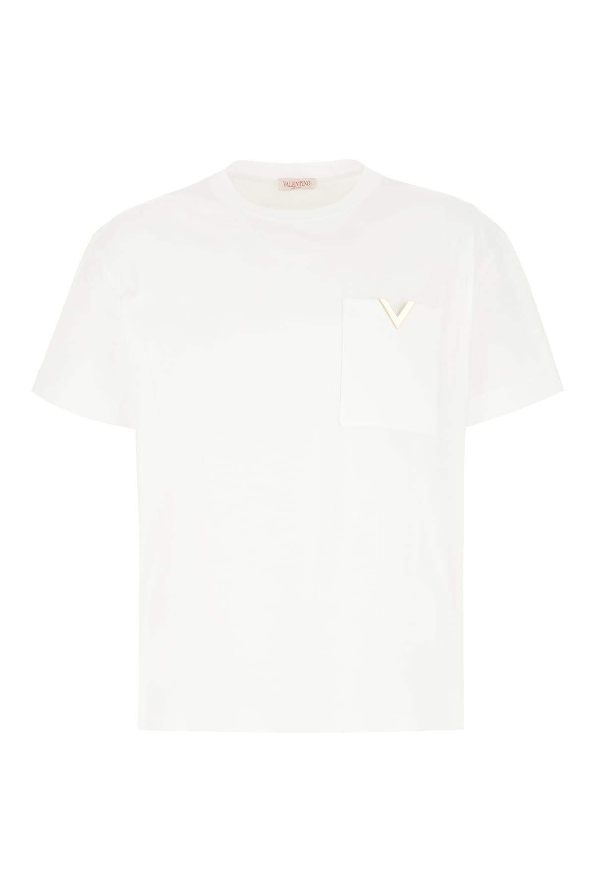 Shop Valentino White Cotton T-shirt In Bianco