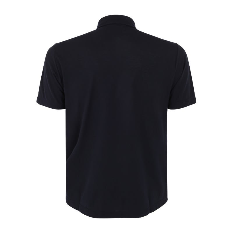 Shop Zanone Polo Ss Ice Cotton In Blue Navy