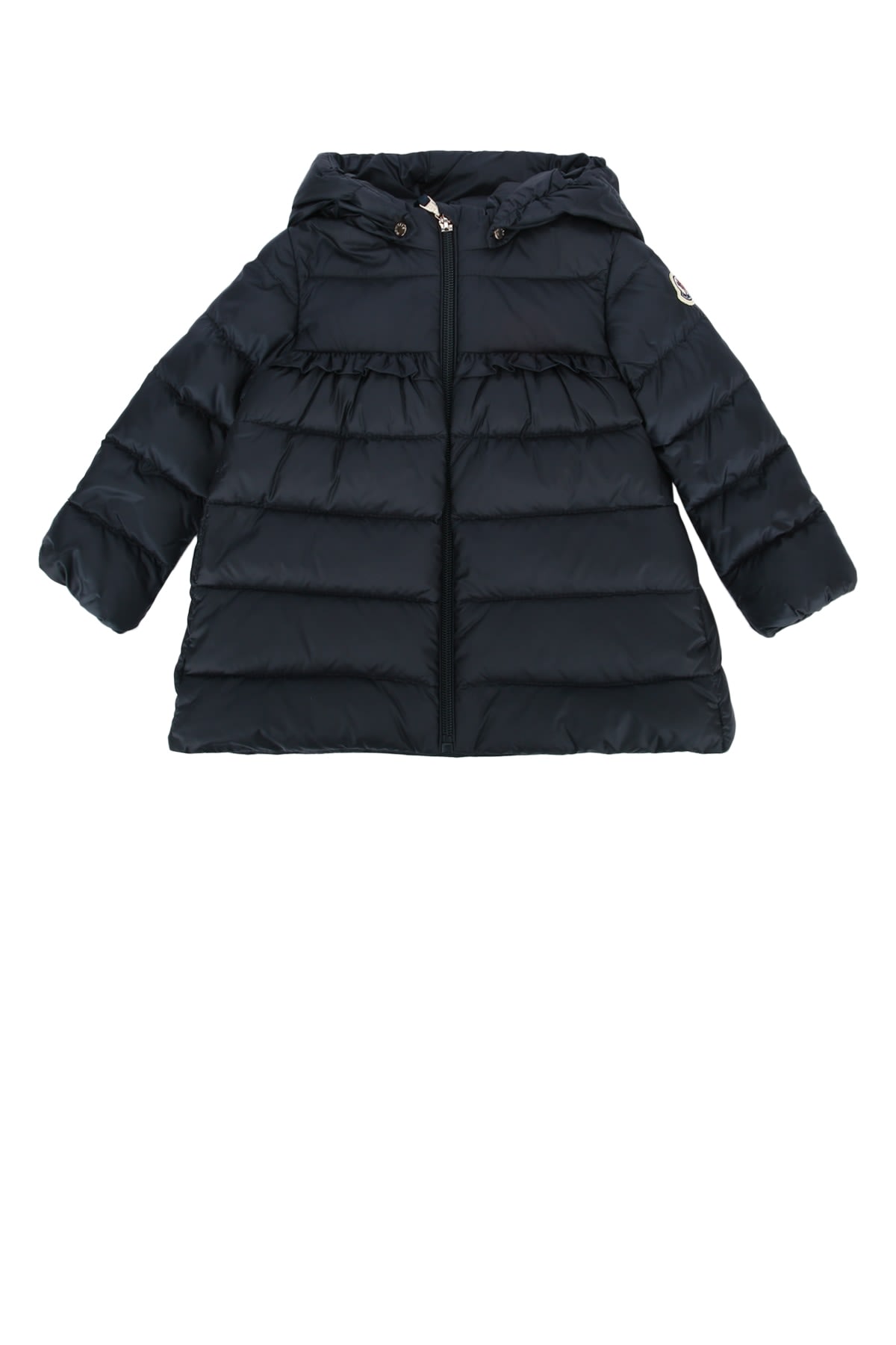 Moncler Kids' Nevra Long Coat In Gray