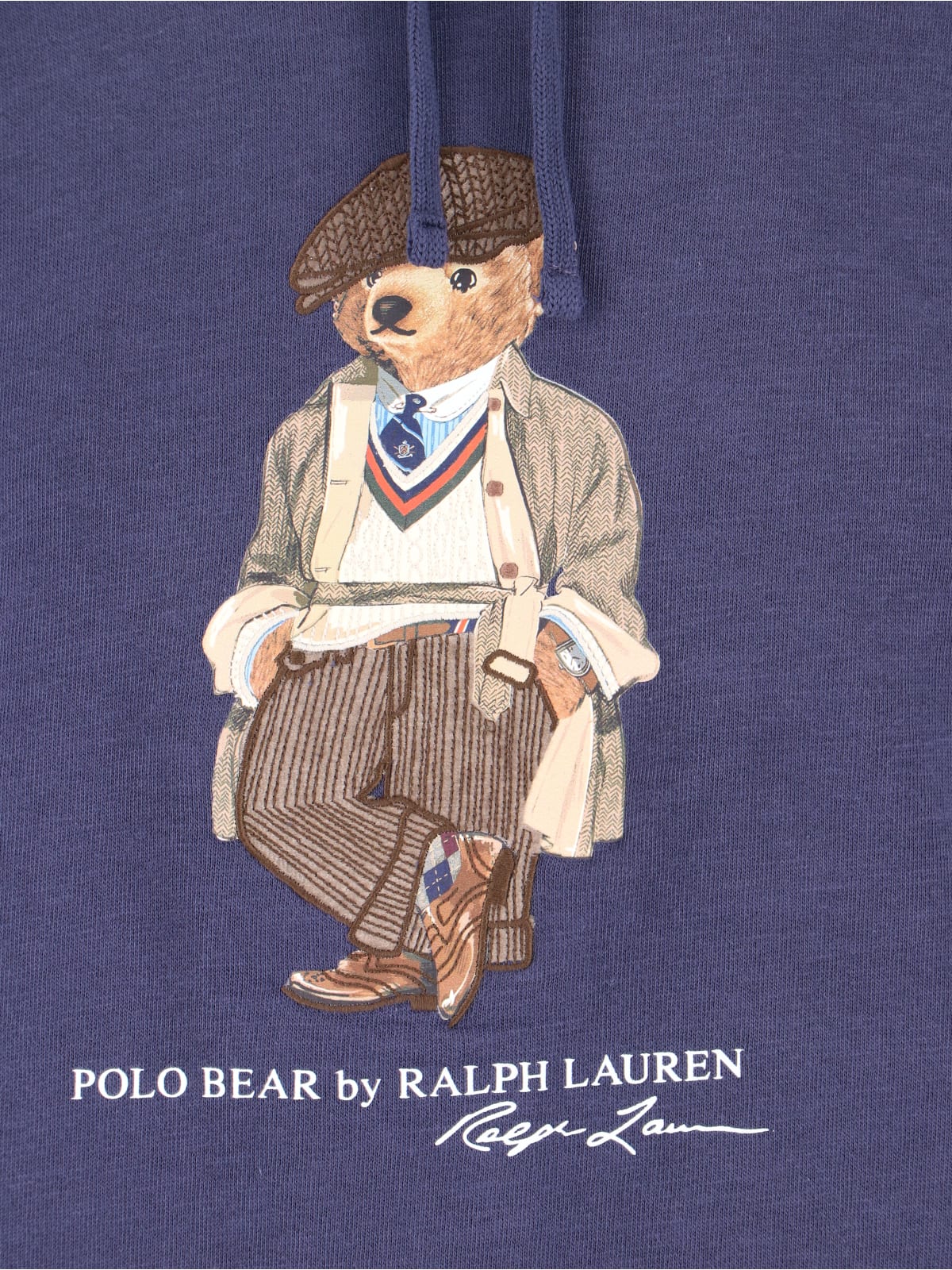 Polo Ralph Lauren Hooded Sweatshirt With Graphic Print And Pocket In Blue