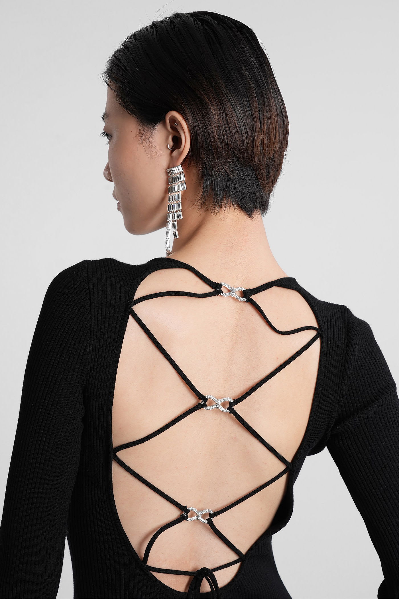 Mach & Mach In Black Viscose In Black