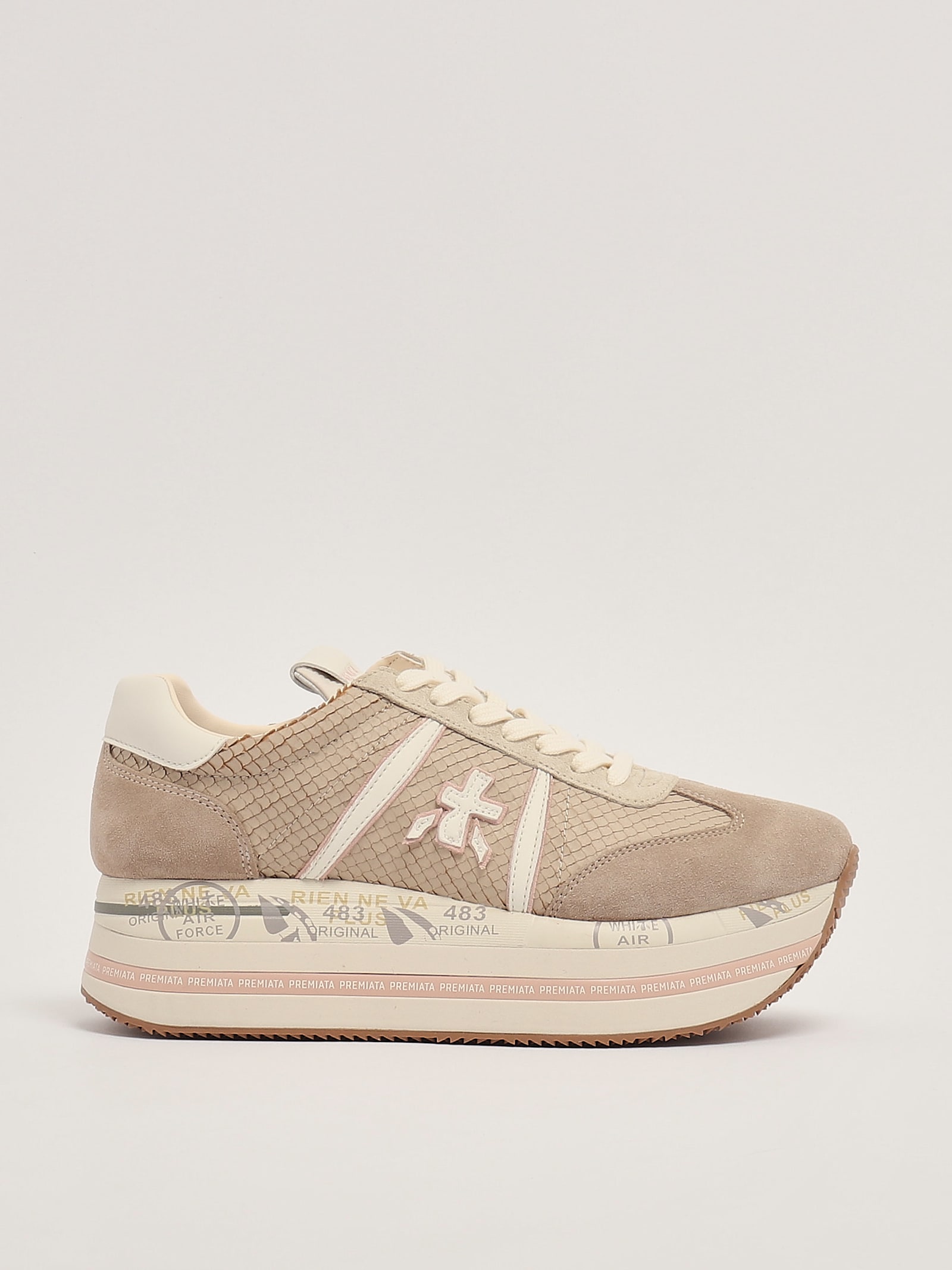 Shop Premiata Beth Sneaker In Tortora